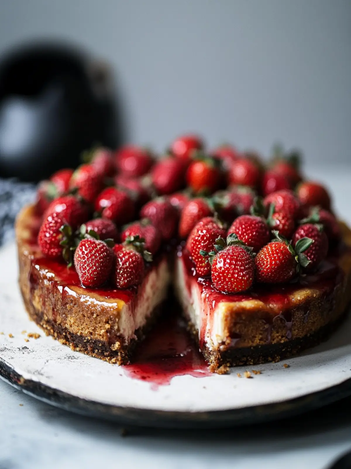 Biscoff Cheesecake with Sumac Strawberries That Wow Every Bite 2 biscoff cheesecake with sumac strawberries