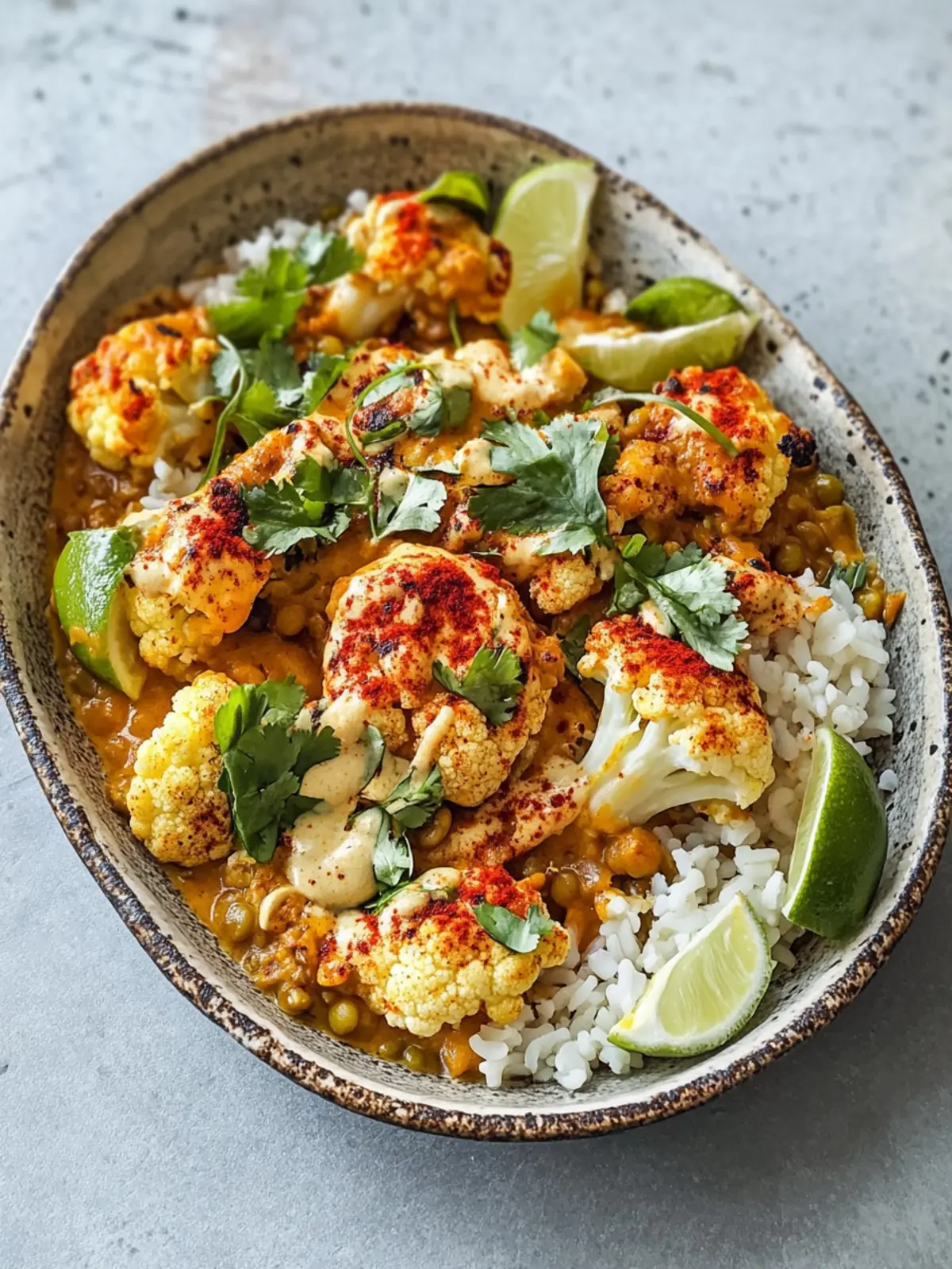 Almond Butter and Lentil Curry with Spiced Cauliflower Delight 5 Almond butter and lentil curry with spiced cauliflower