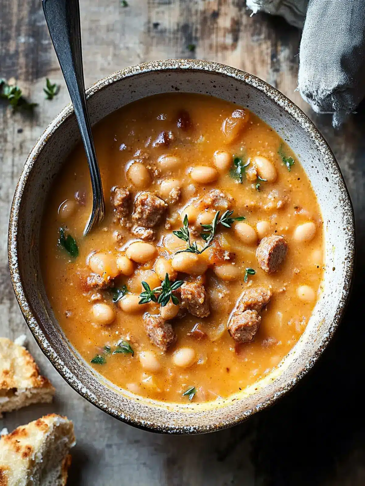 Delicious Creamy Bean Soup with Sausage for Cozy Nights 2 Creamy Bean Soup with Sausage