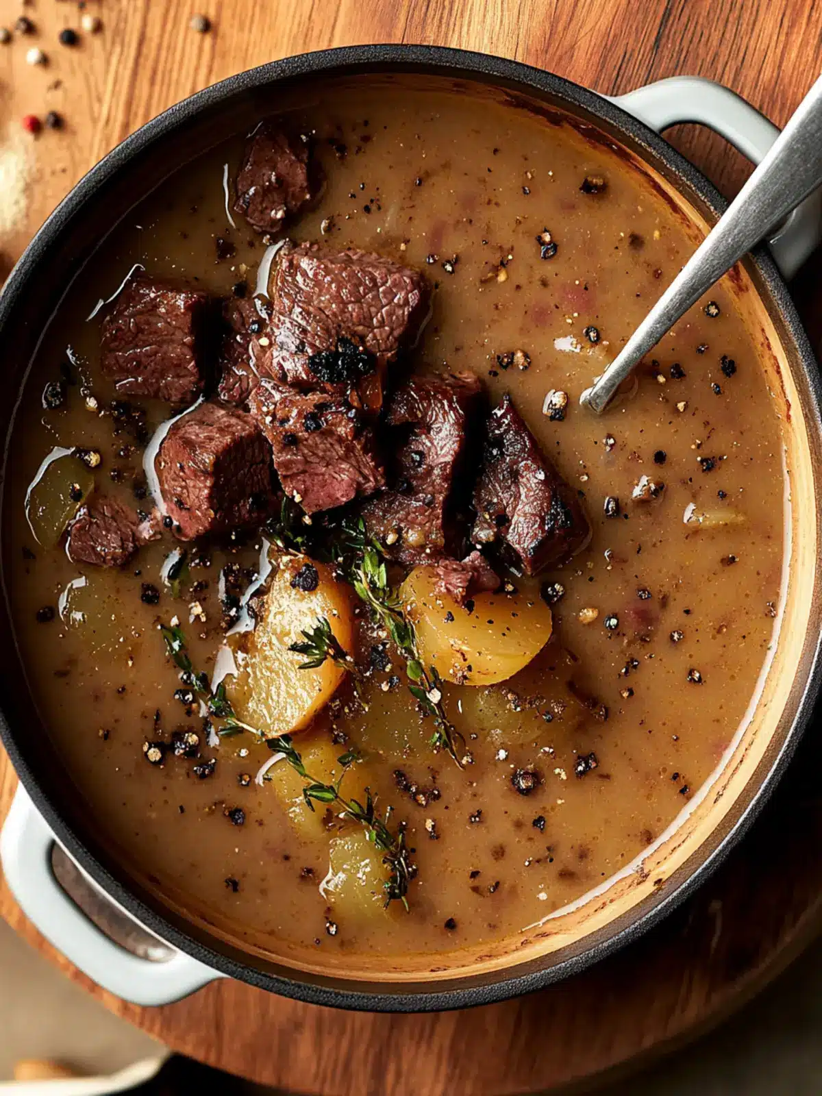 Steak Au Poivre Soup: Cozy Comfort in Every Spoonful 2 Steak Au Poivre Soup