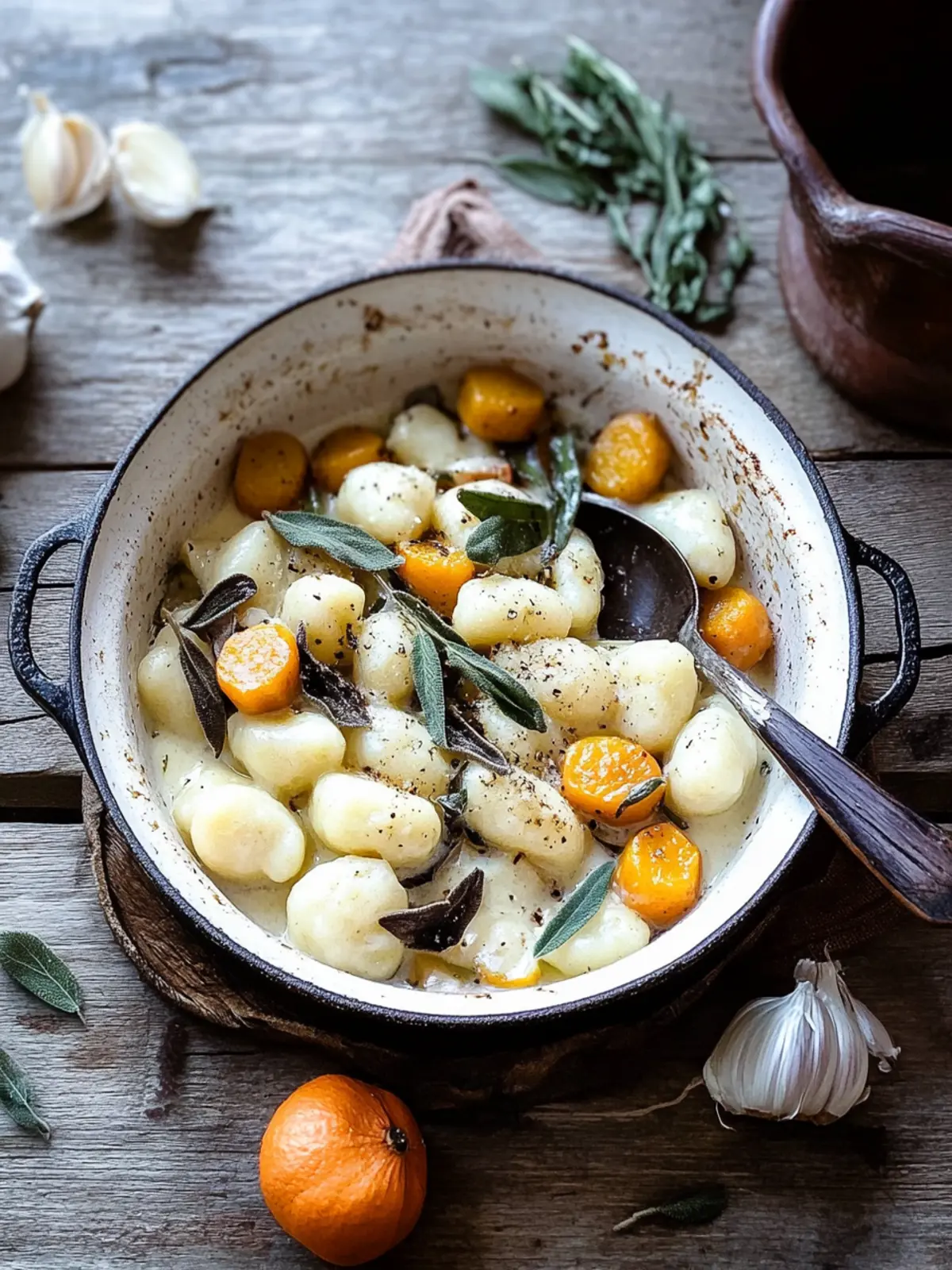 Gnocchi and Winter Vegetables with Sage Cream Sauce Bliss 2 Gnocchi and Winter Vegetables with Sage Cream Sauce