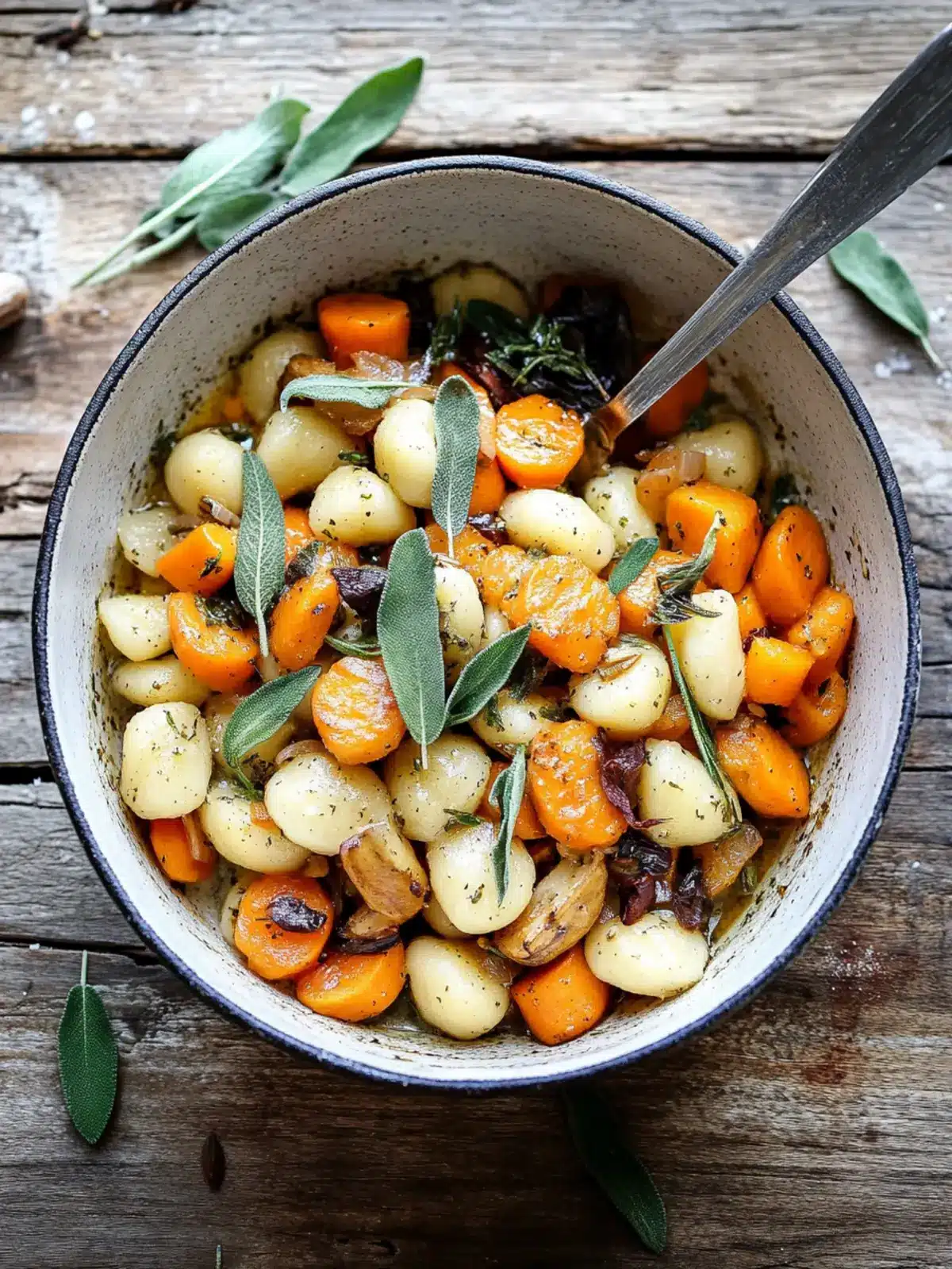 Gnocchi and Winter Vegetables with Sage Cream Sauce Bliss 3 Gnocchi and Winter Vegetables with Sage Cream Sauce
