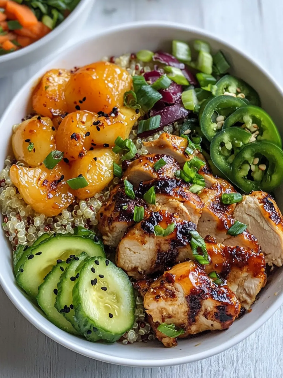 Grill Up Flavor: Hot Honey Chicken and Quinoa Bowls Delight 2 Hot Honey Chicken and Quinoa Bowls