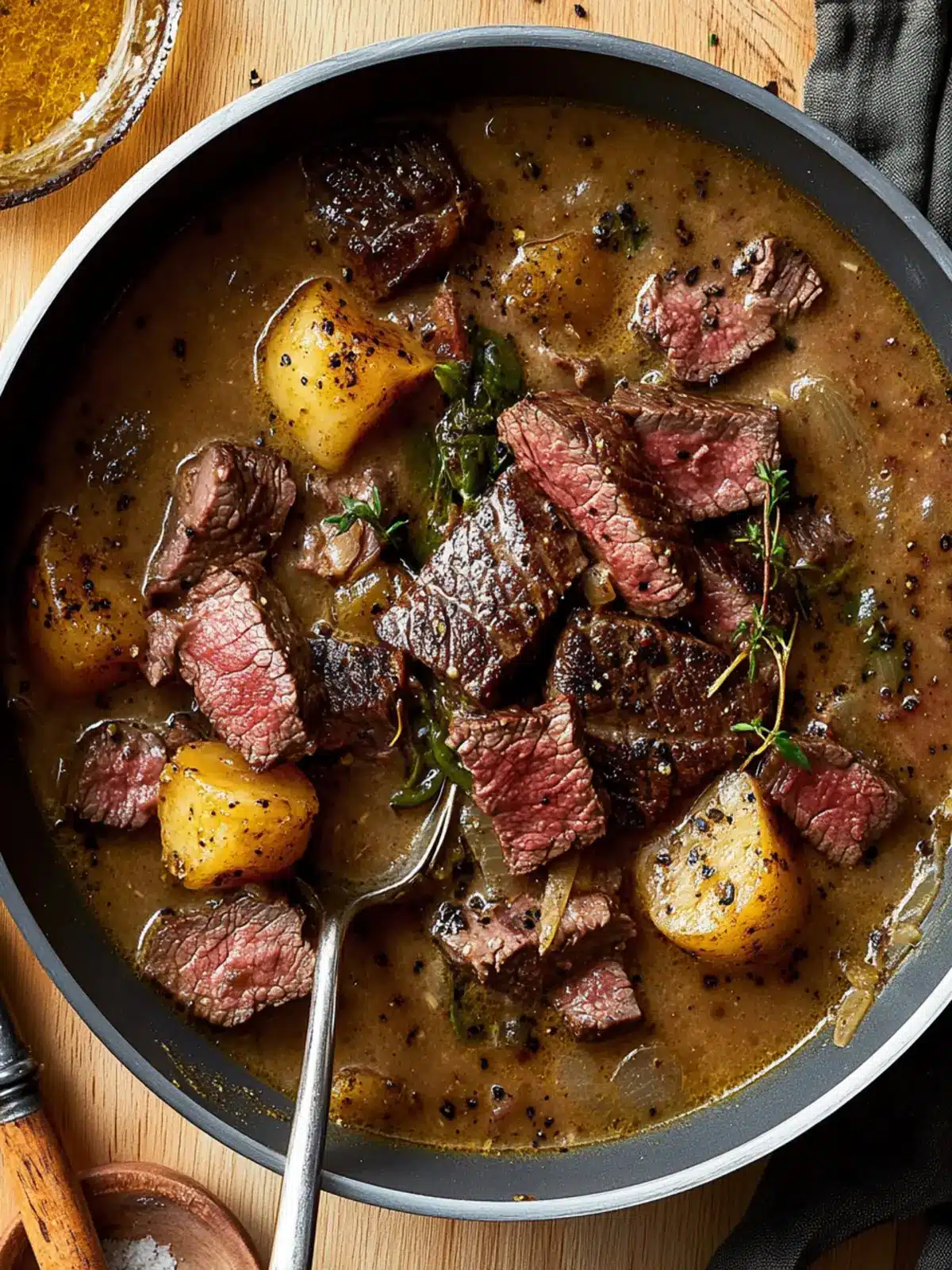 Steak Au Poivre Soup: Cozy Comfort in Every Spoonful 3 Steak Au Poivre Soup
