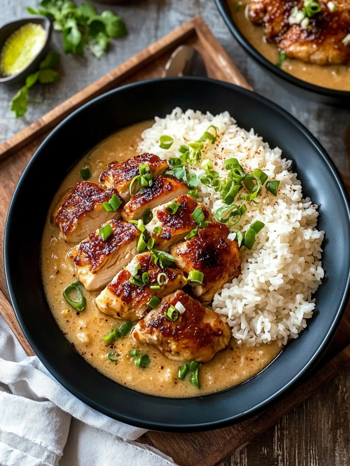 Sweet & Savory Chicken with Spicy Carbonara Brothy Rice Bliss 2 Sweet & Savory Chicken with Spicy Carbonara Brothy Rice