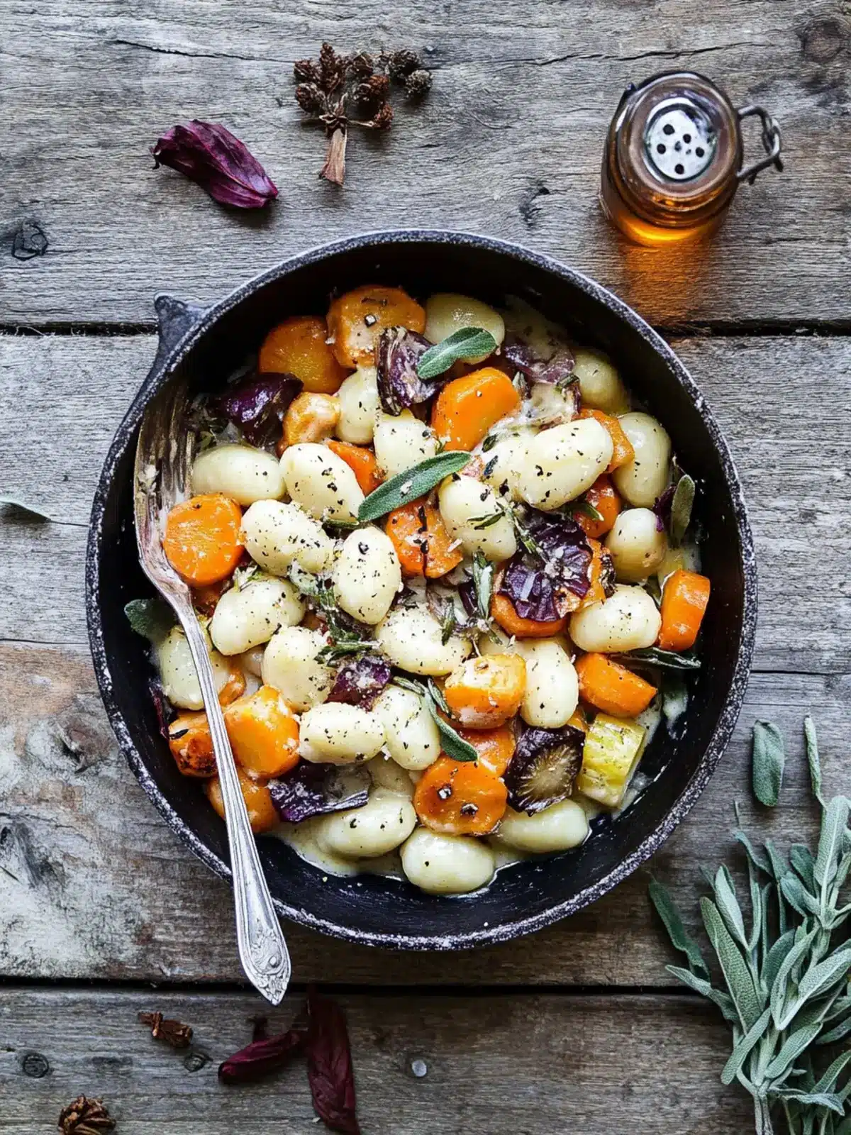 Gnocchi and Winter Vegetables with Sage Cream Sauce Bliss 5 Gnocchi and Winter Vegetables with Sage Cream Sauce