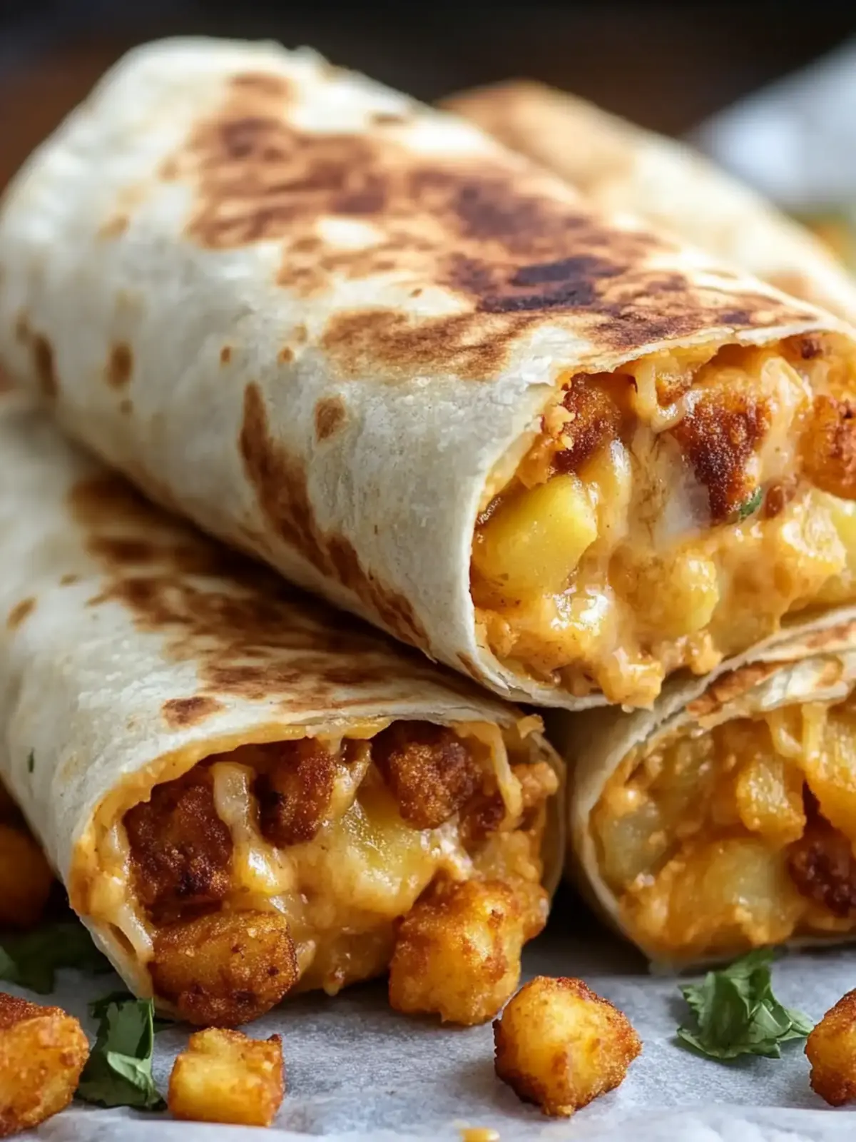 Cheesy Potato Burritos Comfort Meal: A Family Favorite Delight 2 Cheesy Potato Burritos Comfort Meal
