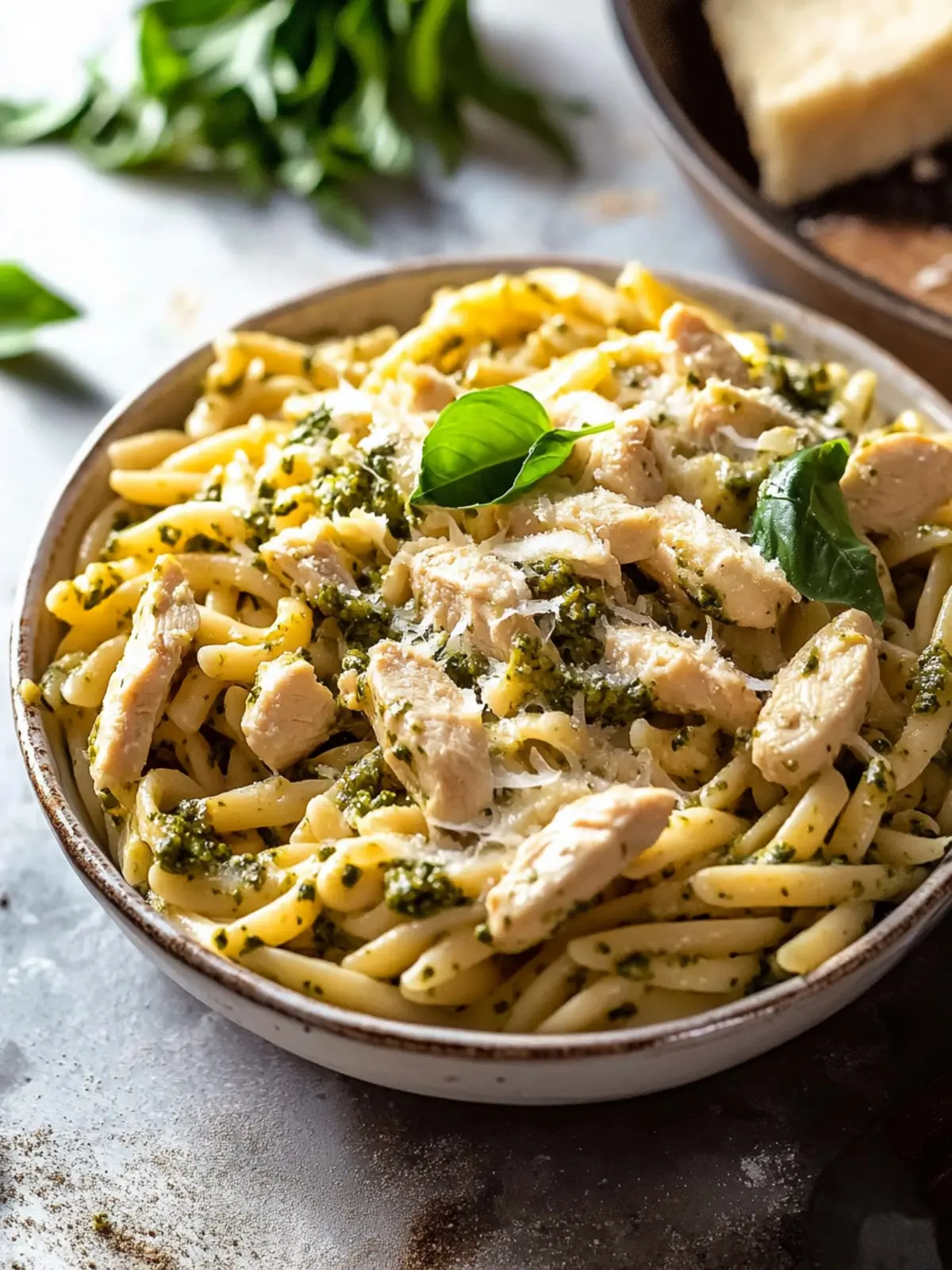 One Pot Chicken Caesar Pesto Pasta for Ultimate Comfort Food 4 One Pot Chicken Caesar Pesto Pasta