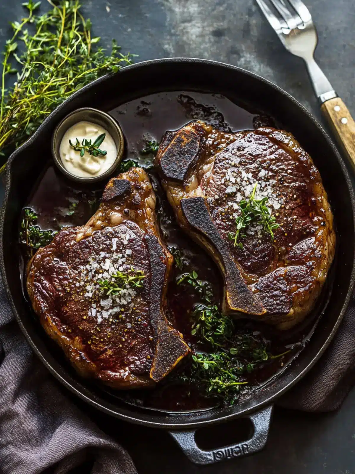 Perfect Ribeye Steaks with Red Wine Sauce You'll Love