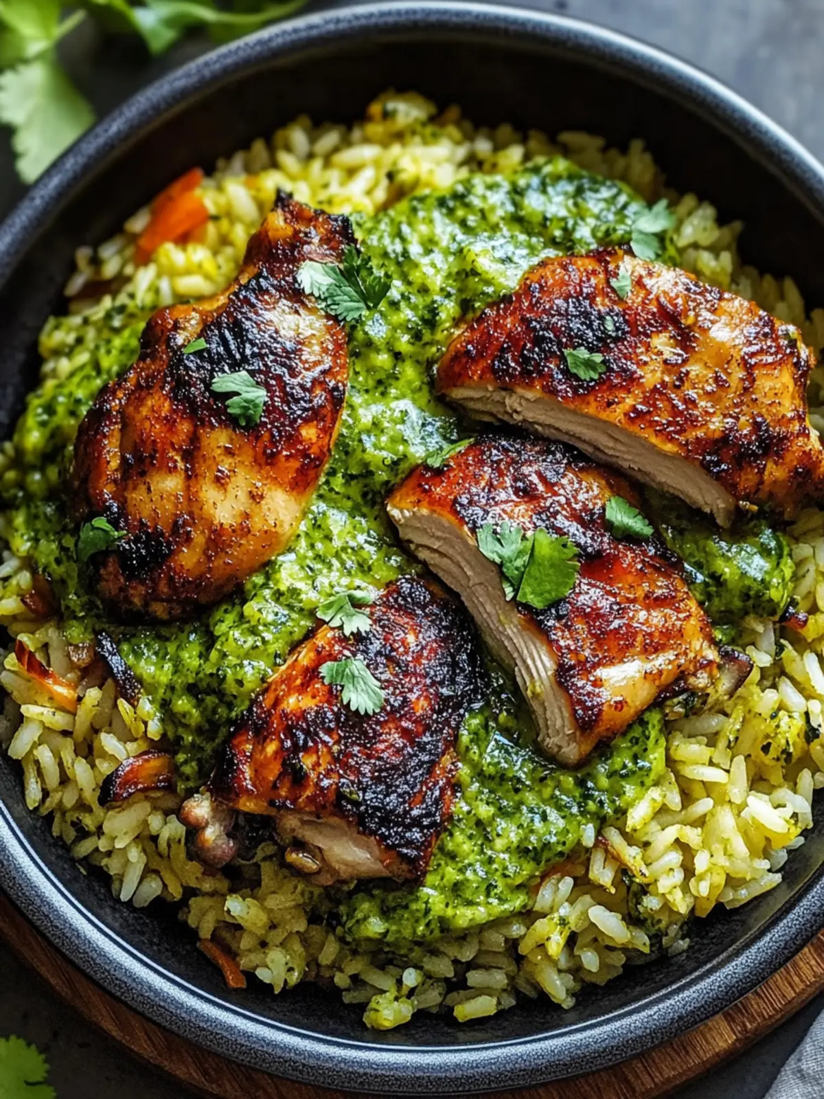 Irresistible Peruvian Chicken and Rice with Green Sauce Magic