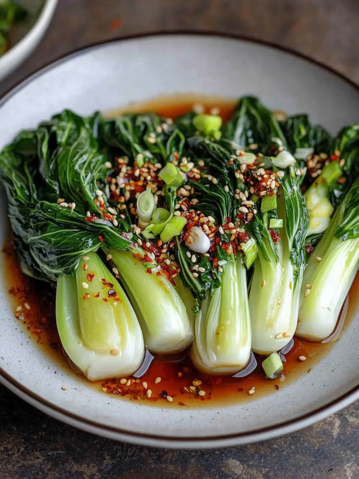 Quick Bok Choy with Ginger Chili Sauce Recipe