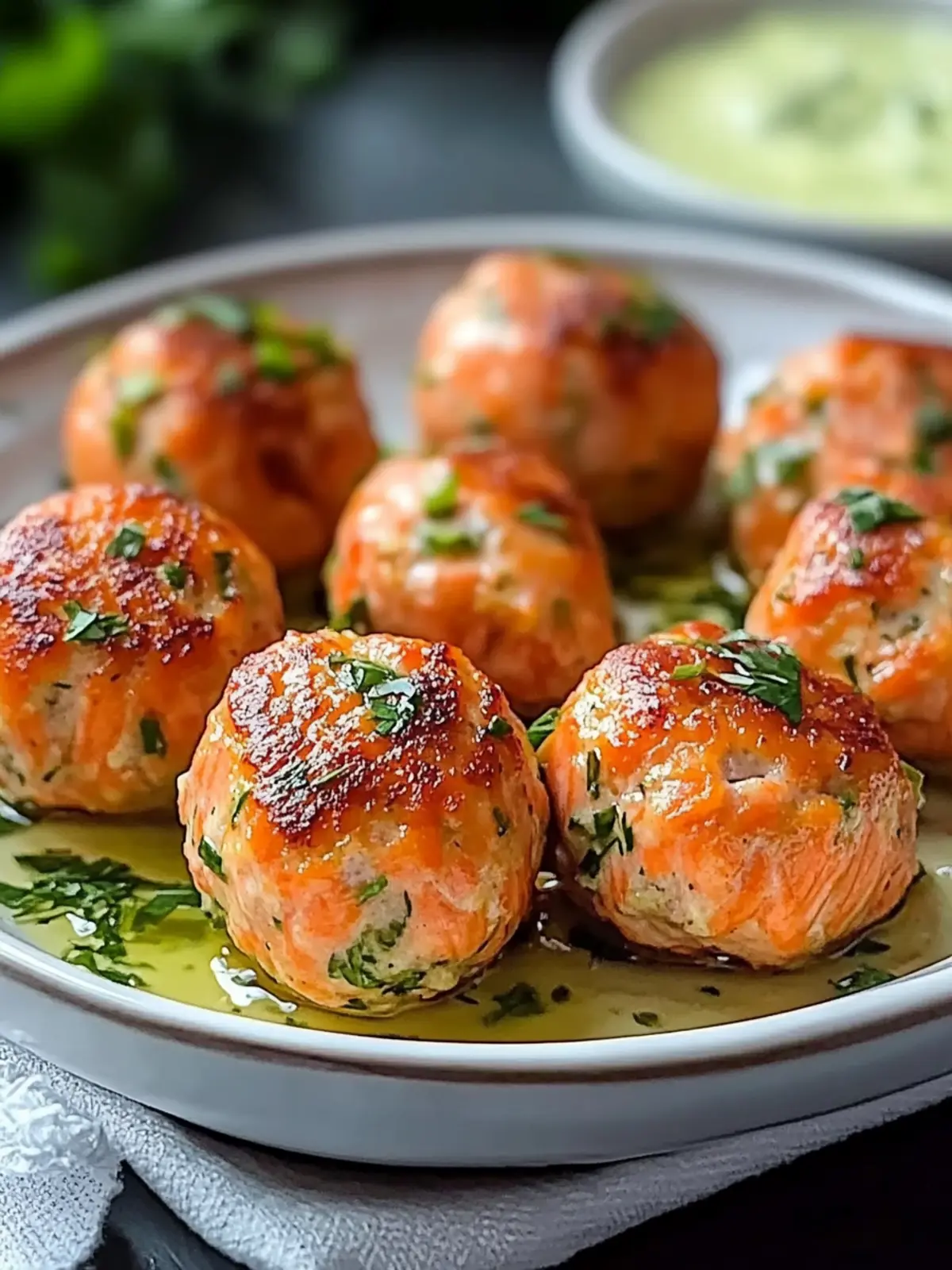 Baked Salmon Meatballs