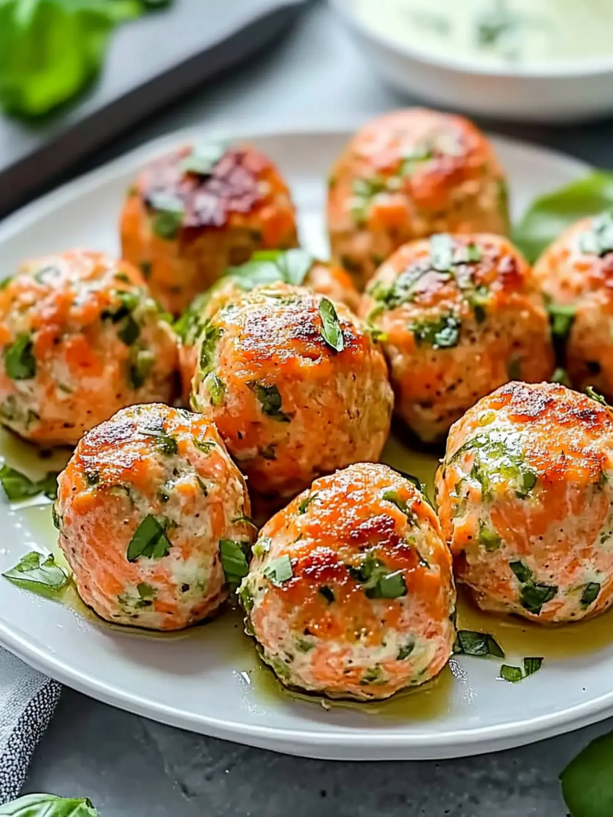 Baked Salmon Meatballs