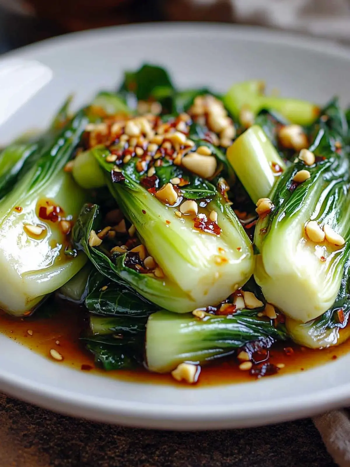 Quick Bok Choy with Ginger Chili Sauce Recipe