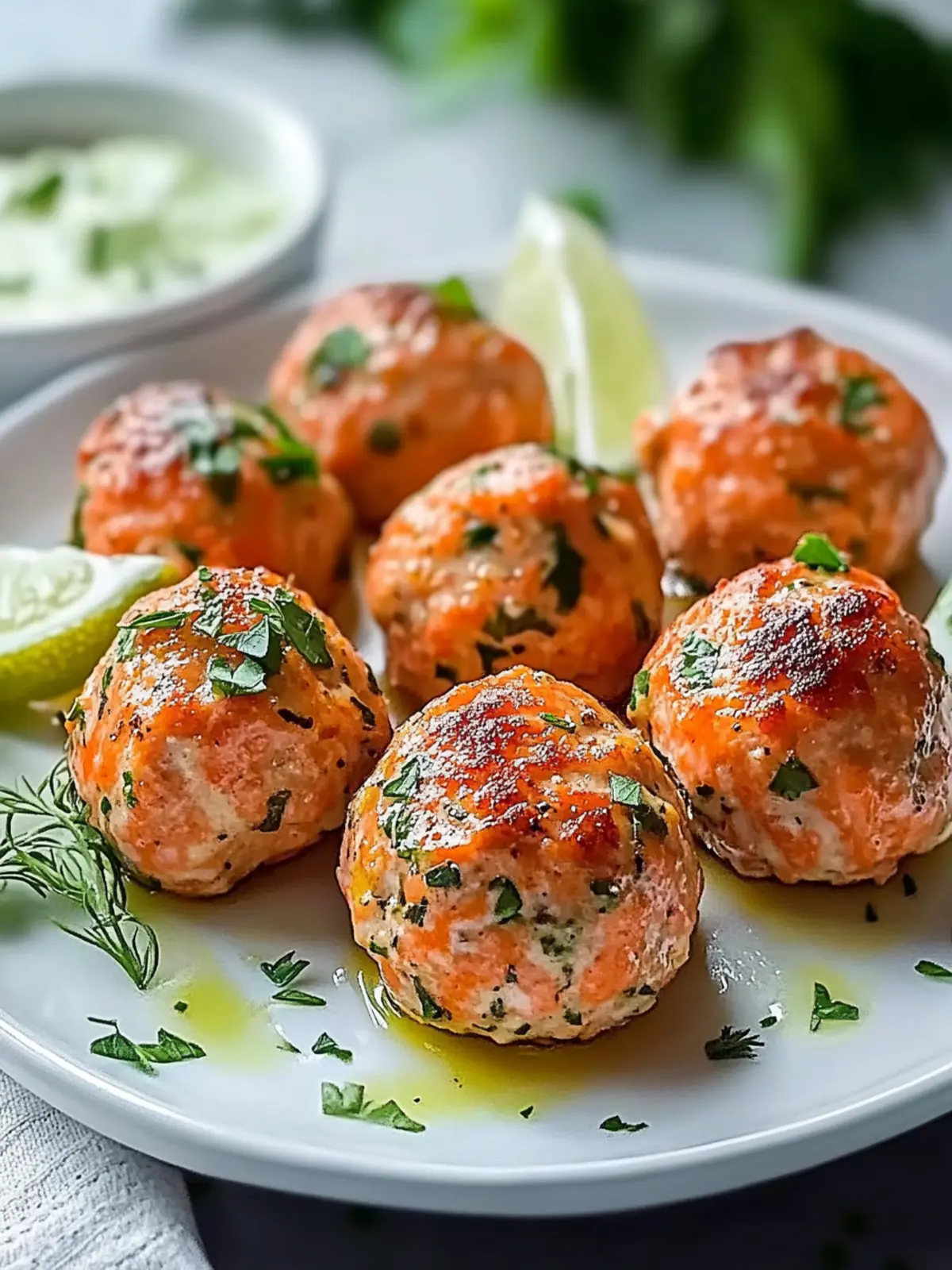 Baked Salmon Meatballs