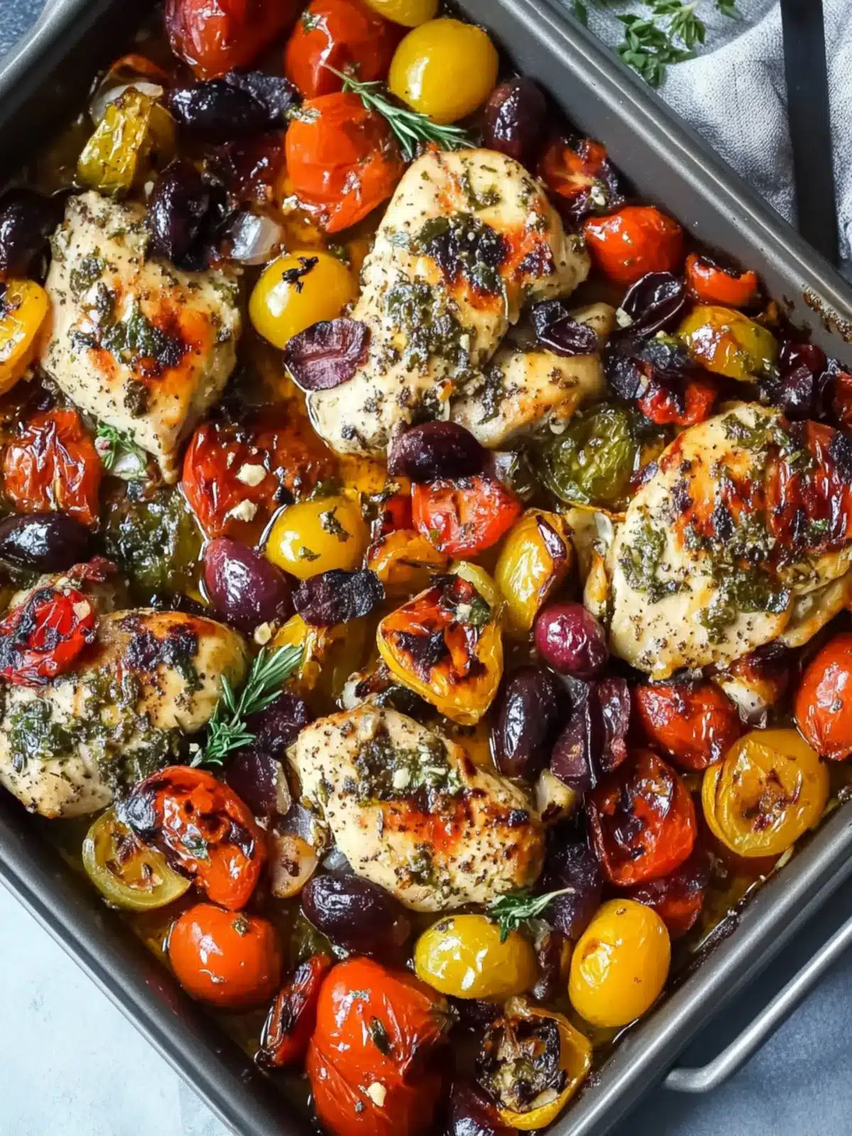 Savory Sheet Pan Greek Chicken with Fresh Veggies Delight 3 Sheet Pan Greek Chicken