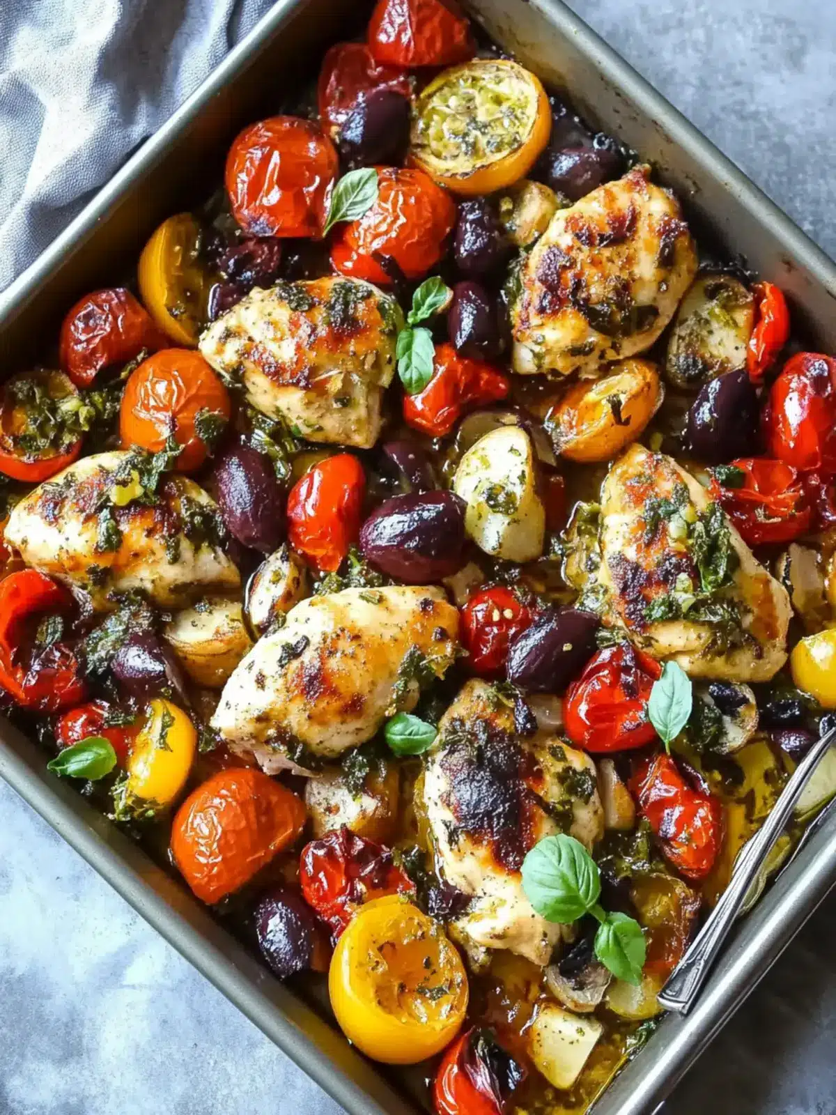 Savory Sheet Pan Greek Chicken with Fresh Veggies Delight 4 Sheet Pan Greek Chicken