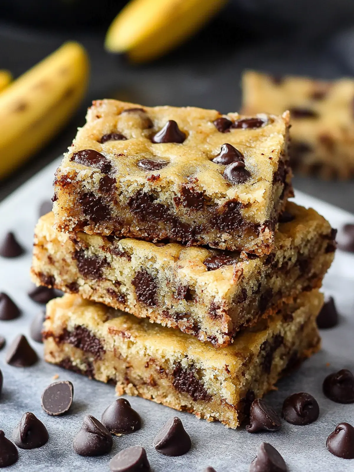 Chocolate Chip Banana Bars