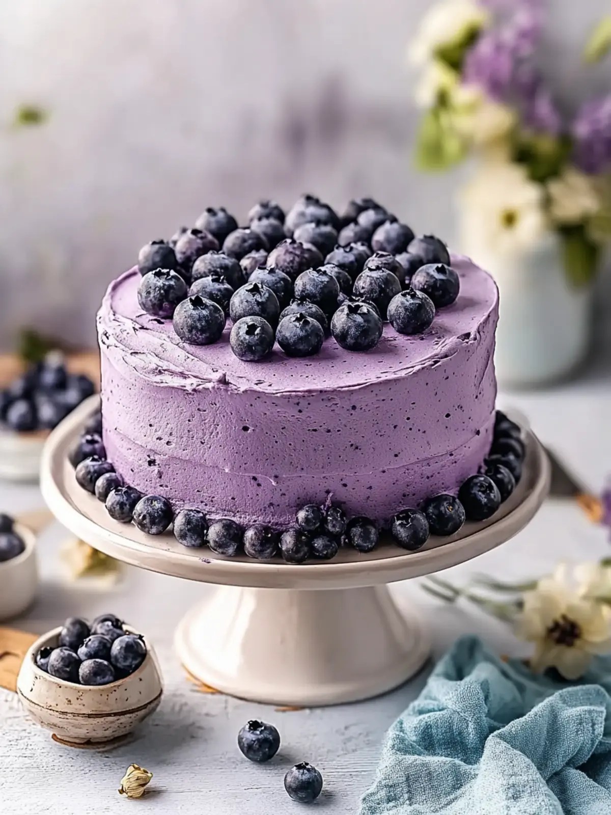 Fluffy Blueberry Chiffon Cake That Will Brighten Your Day 4 Fluffy Blueberry Chiffon Cake