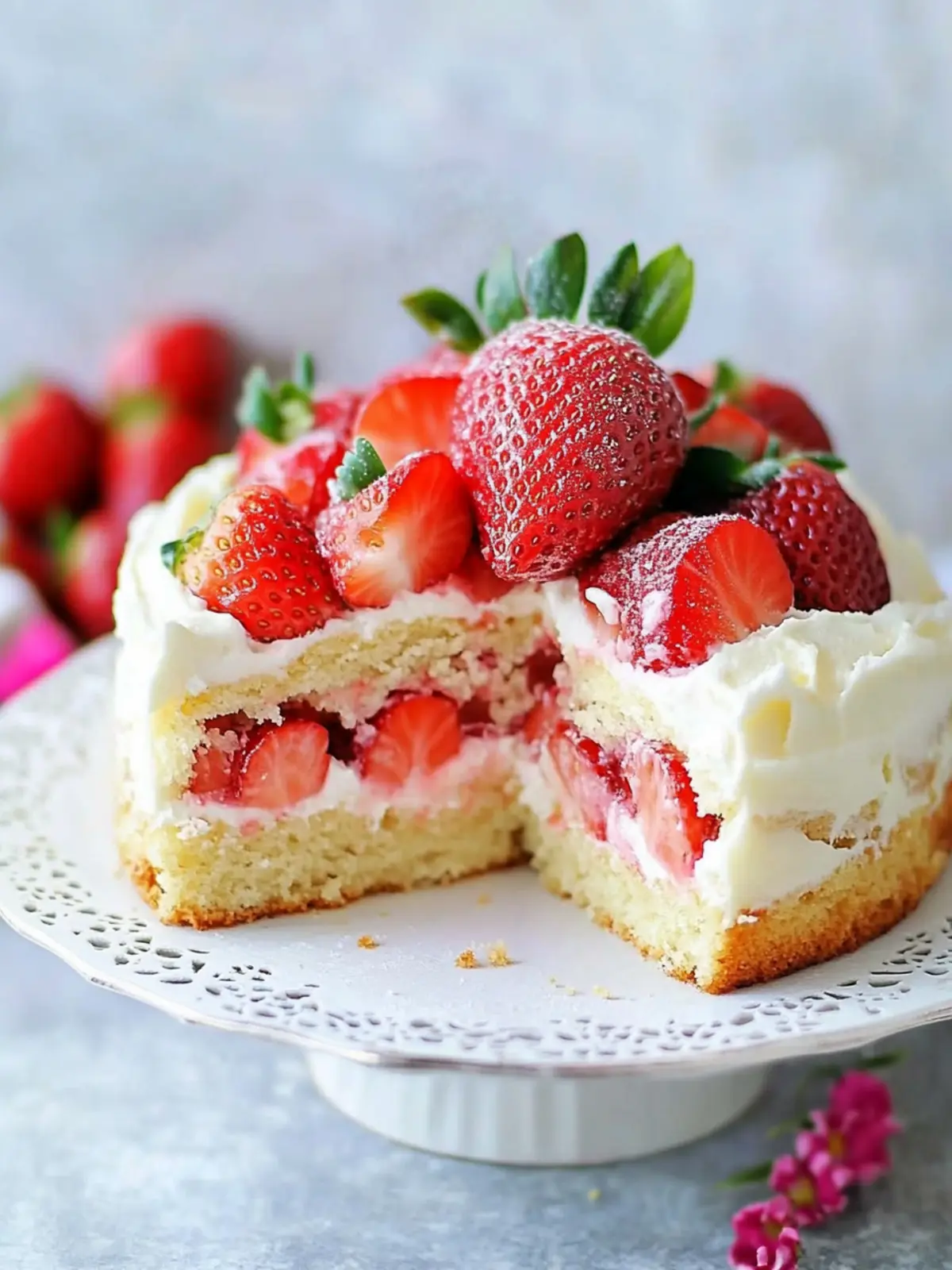 Deliciously Light French Strawberry Cake for Any Celebration 3 French Strawberry Cake