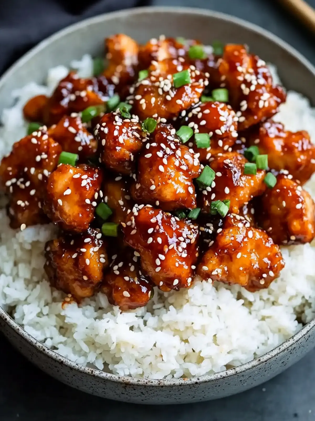 Crispy Sesame Chicken with Sticky Asian Sauce in 15 Minutes 5 Crispy Sesame Chicken with a Sticky Asian Sauce