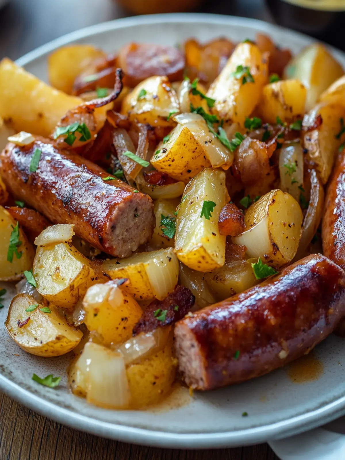 Fried Potatoes Onions and Smoked Polish Sausage Made Easy 4 Fried Potatoes Onions and Smoke Polish Sausage