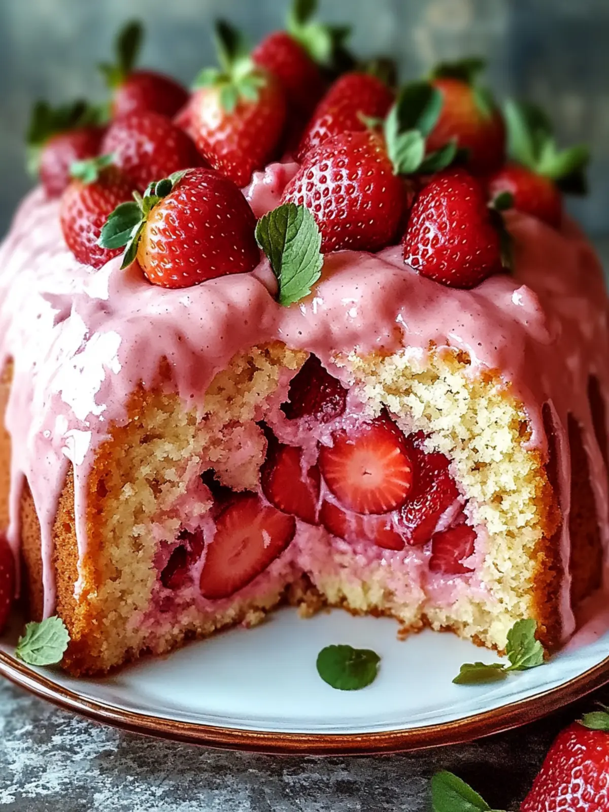 Moist Strawberry Milkshake Pound Cake for Summer Bliss 5 Moist Strawberry Milkshake Pound Cake