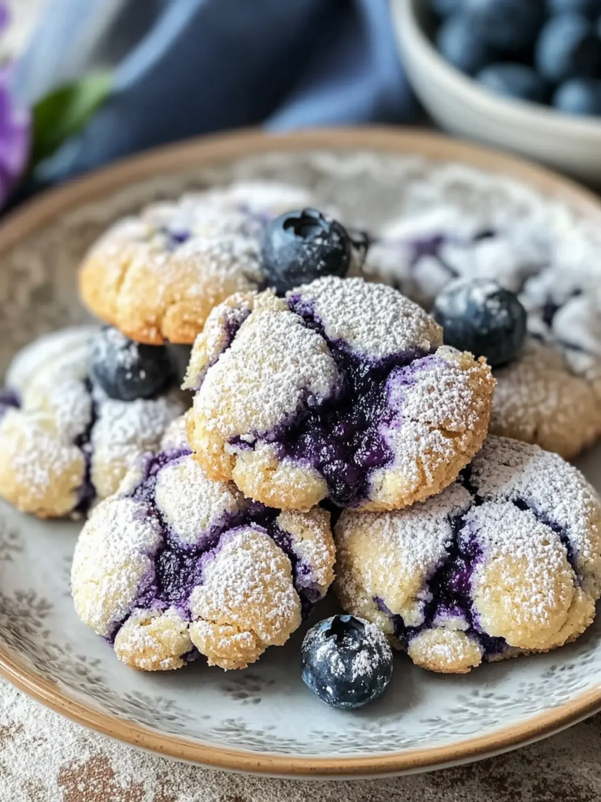 Blueberry Crinkle Cookies You’ll Love: Easy, Chewy Bliss 3 Blueberry Crinkle Cookies