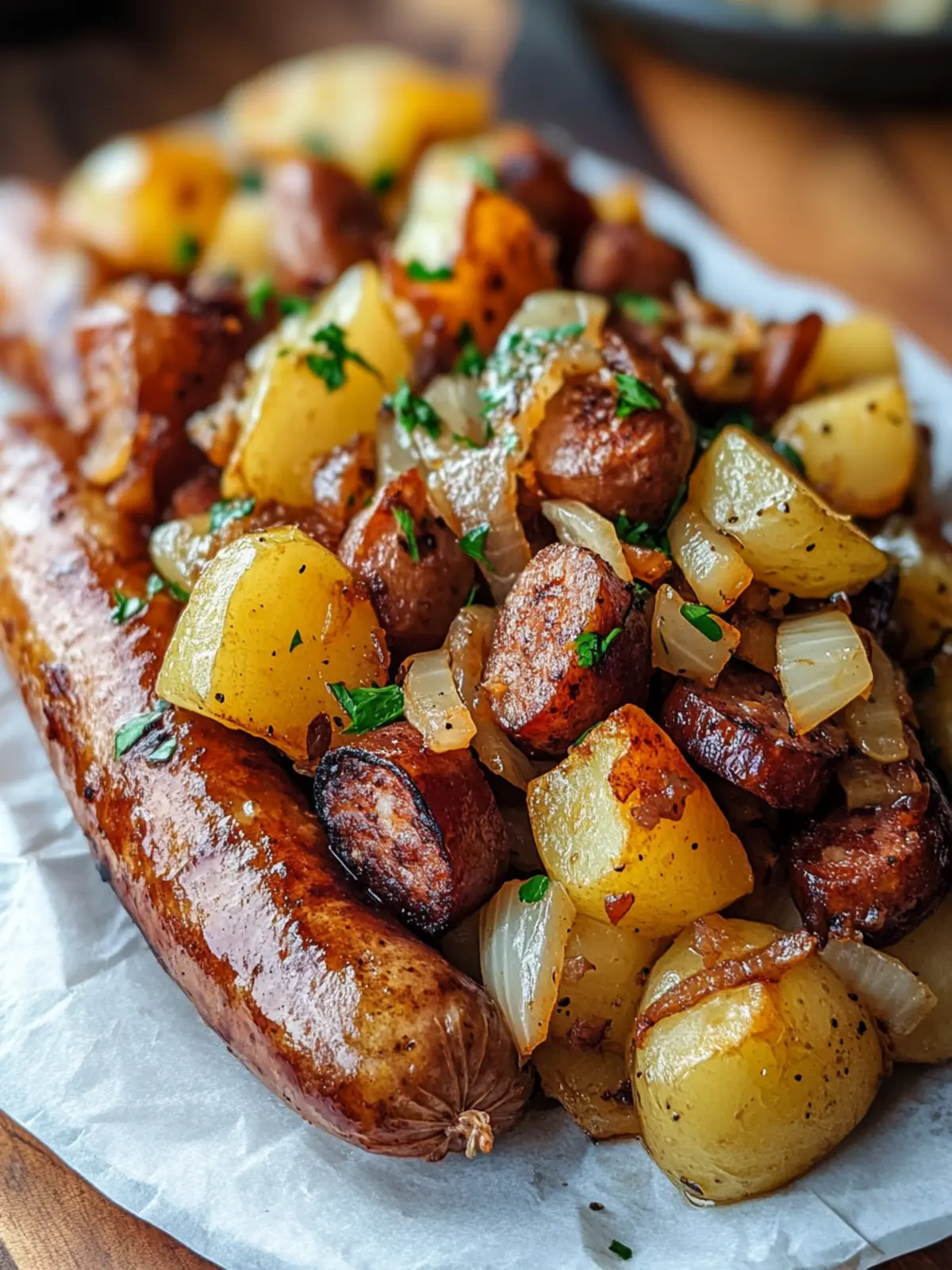 Fried Potatoes Onions and Smoked Polish Sausage Made Easy 2 Fried Potatoes Onions and Smoke Polish Sausage