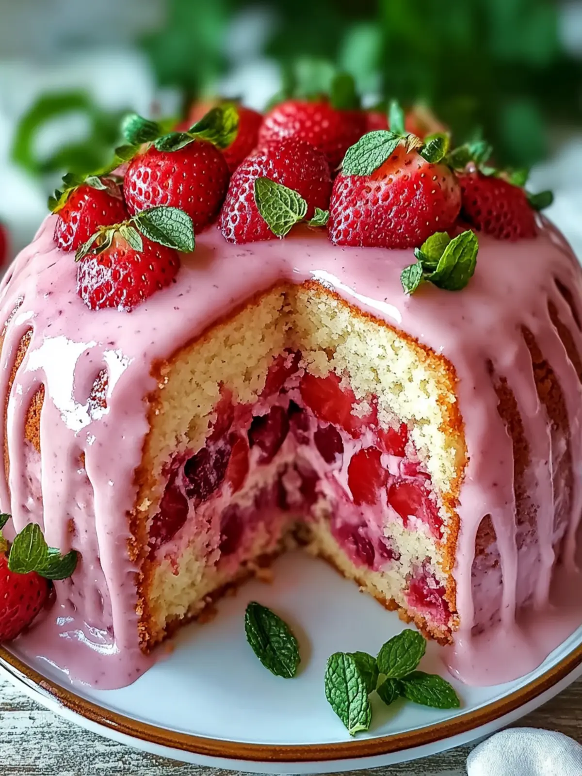 Moist Strawberry Milkshake Pound Cake for Summer Bliss 3 Moist Strawberry Milkshake Pound Cake