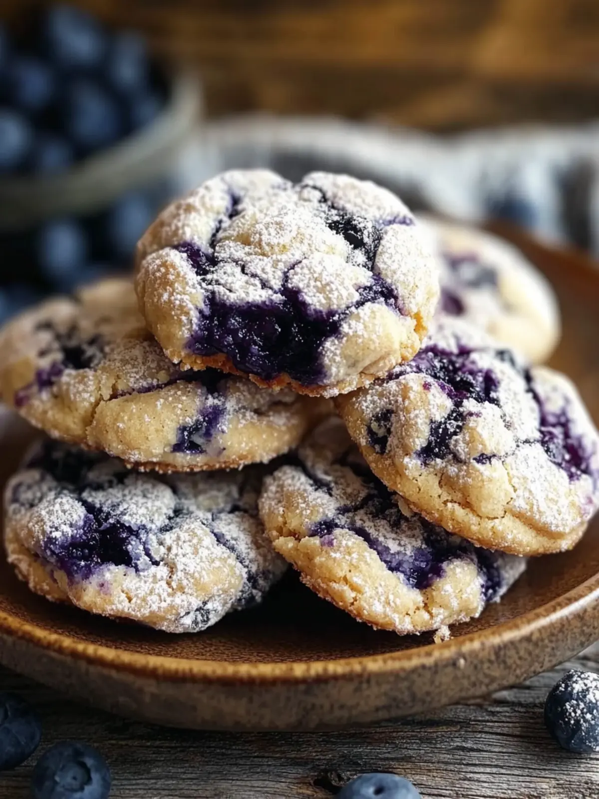 Blueberry Crinkle Cookies You’ll Love: Easy, Chewy Bliss 4 Blueberry Crinkle Cookies