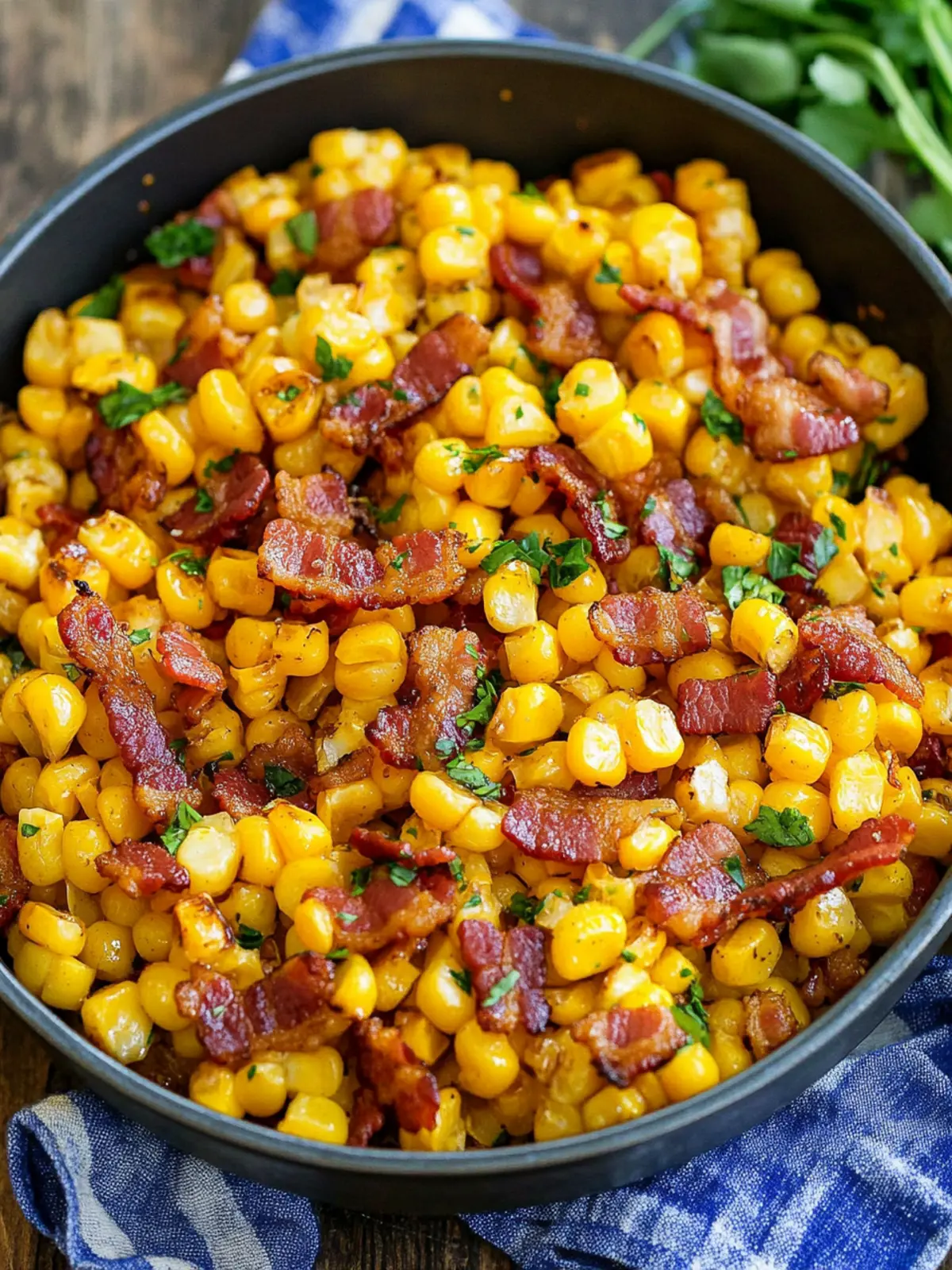 Fried Corn with Bacon