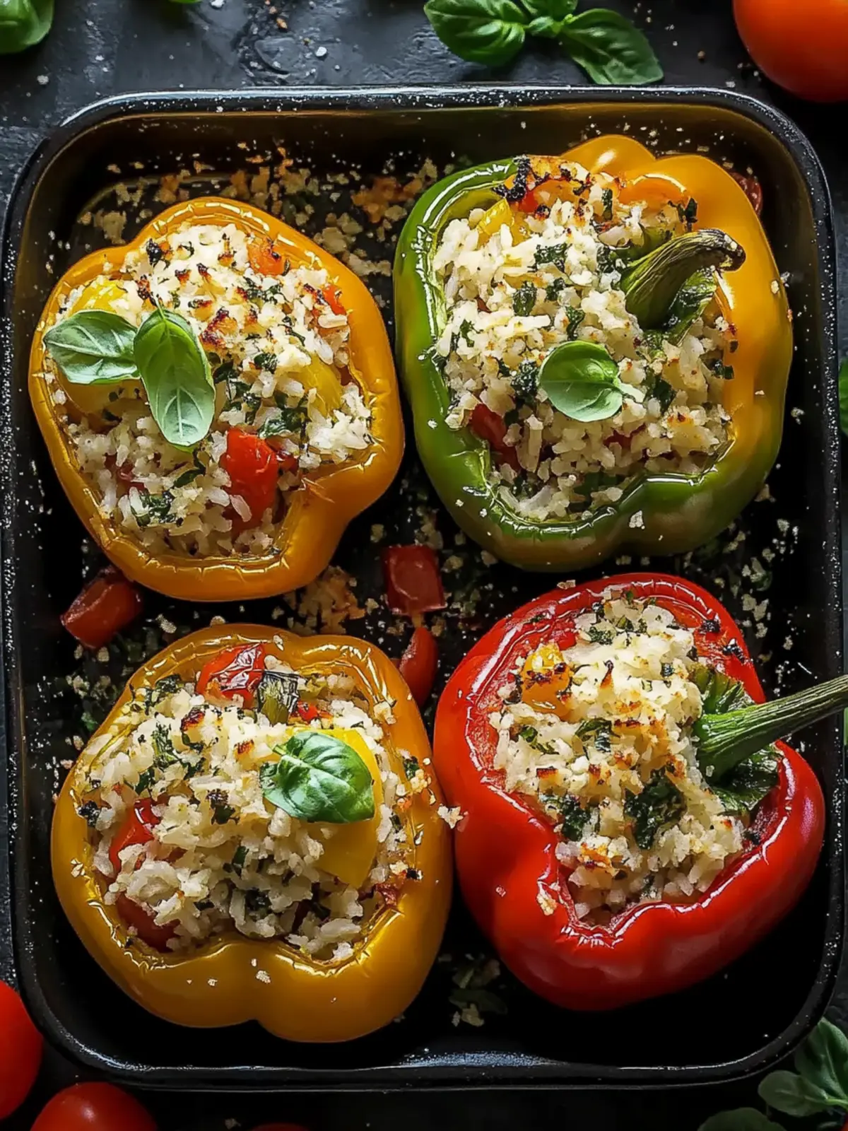 Flavor-Packed Vegetarian Stuffed Bell Peppers with Rice Delight 5 Vegetarian Stuffed Bell Peppers with Rice
