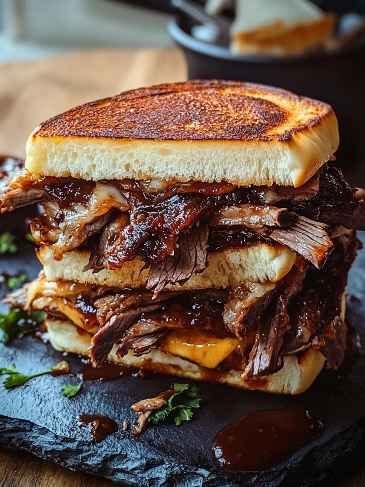 BBQ Brisket Melts: Smoky Sandwich Bliss at Home 3 BBQ Brisket Melts