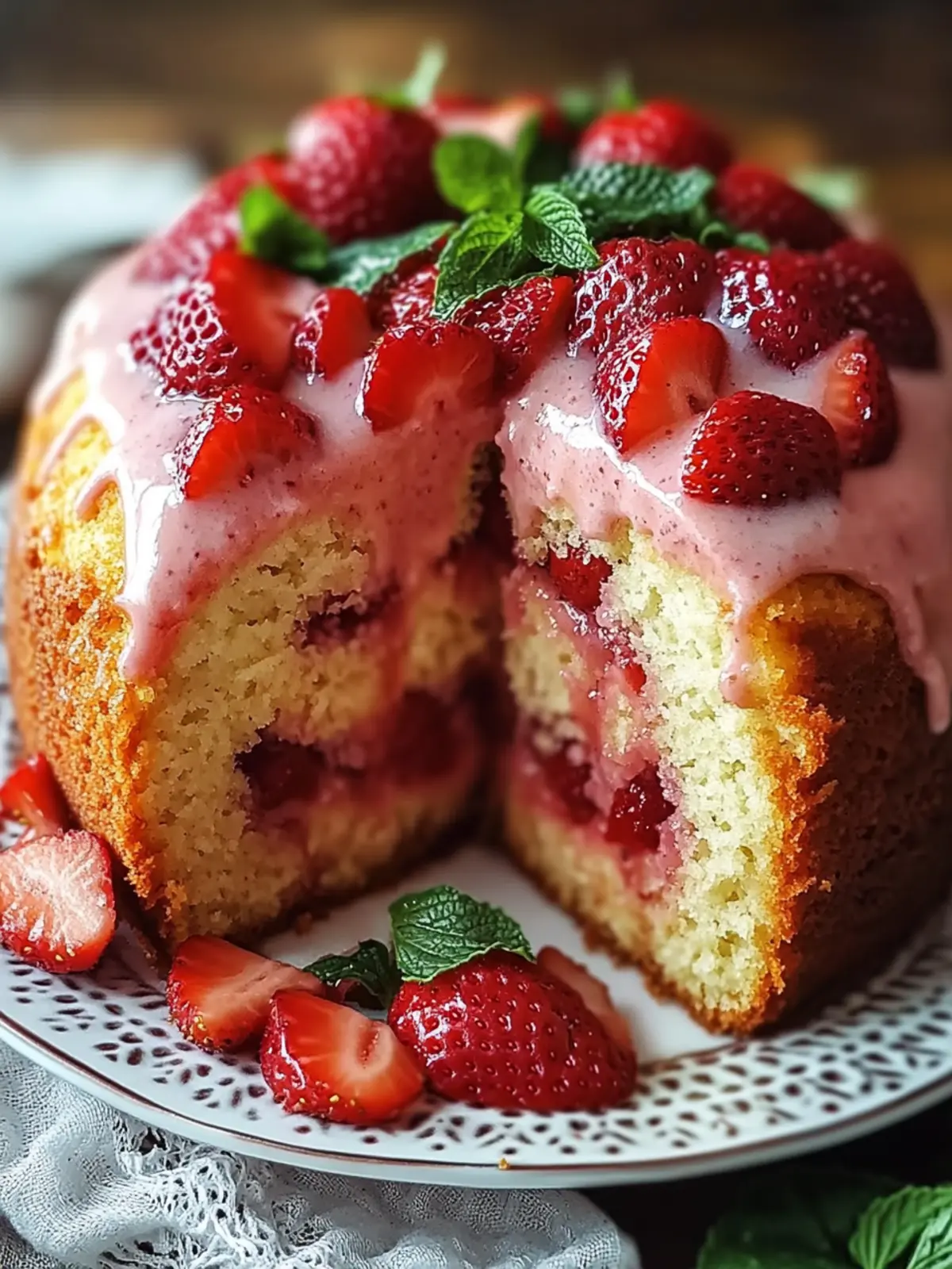 Moist Strawberry Milkshake Pound Cake for Summer Bliss 4 Moist Strawberry Milkshake Pound Cake