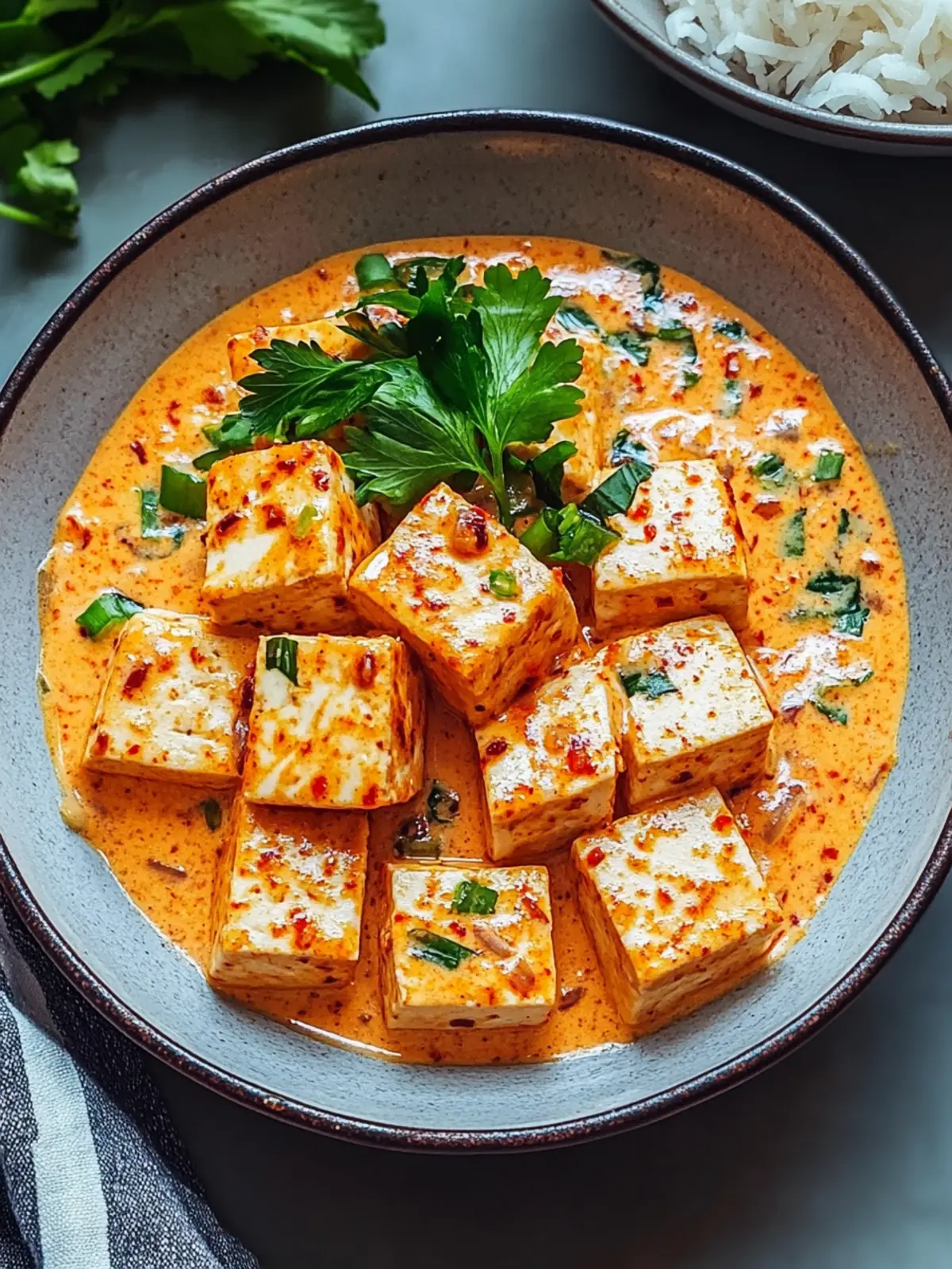 Spicy Tofu with Creamy Coconut Sauce for Quick Weeknight Bliss 4 Spicy Tofu with Creamy Coconut Sauce
