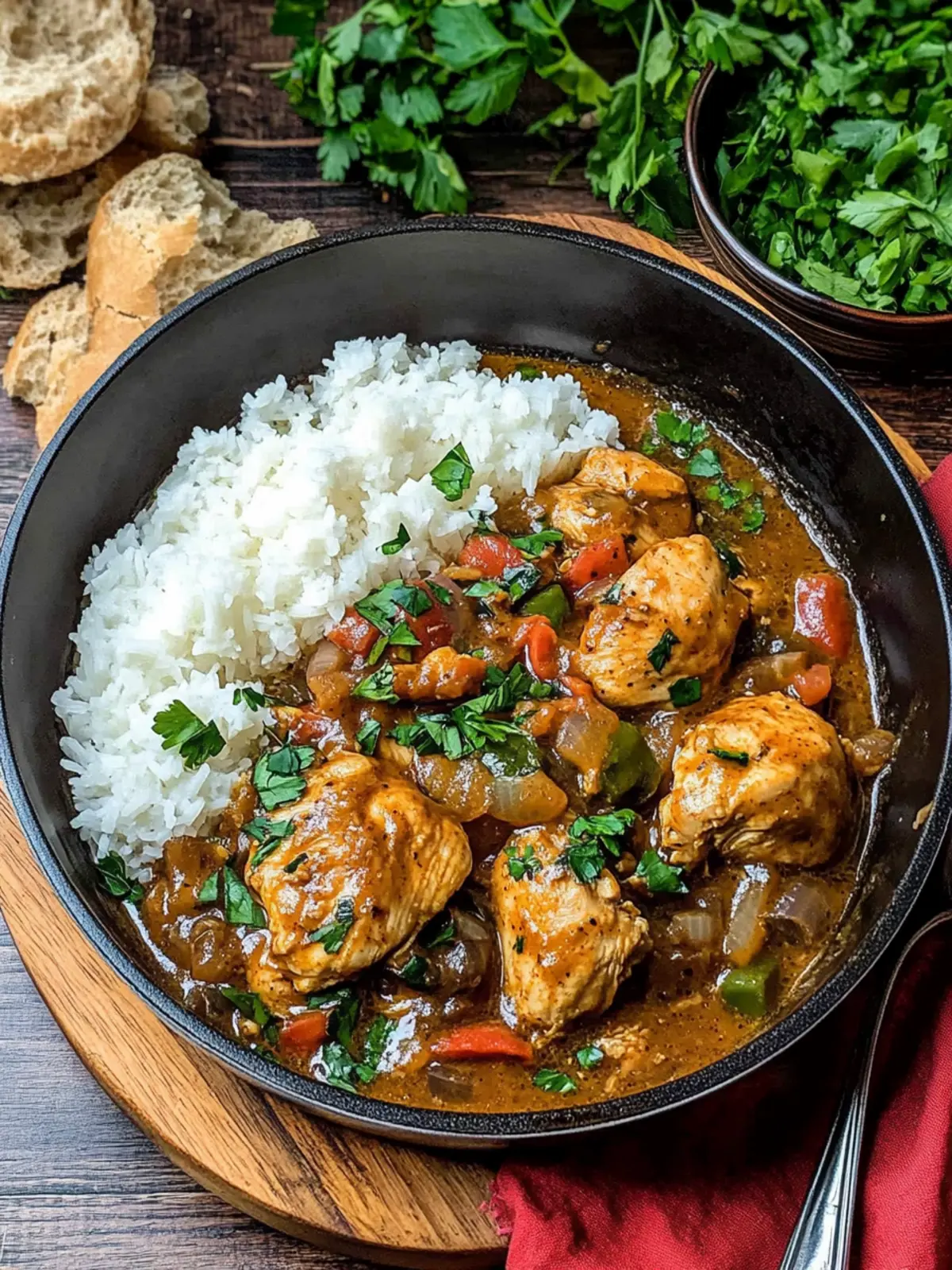 Authentic Cajun Chicken Fricassee - Dive Into New Orleans Flavors 2 Authentic Cajun Chicken Fricassee - A Taste of New Orleans