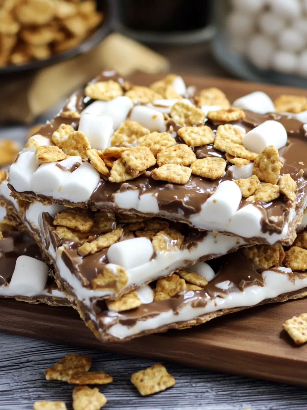 Easy S’mores Bark With Golden Grahams and Marshmallows