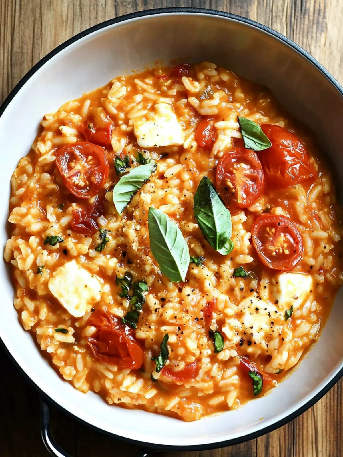 Tomato Mozzarella Risotto