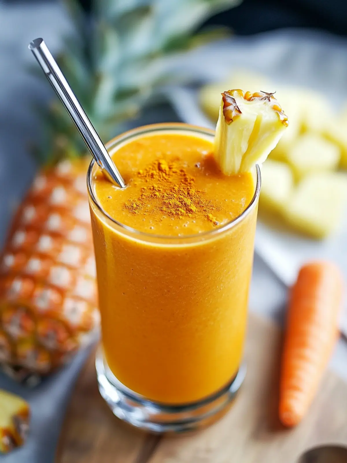Turmeric Pineapple Carrot Smoothie
