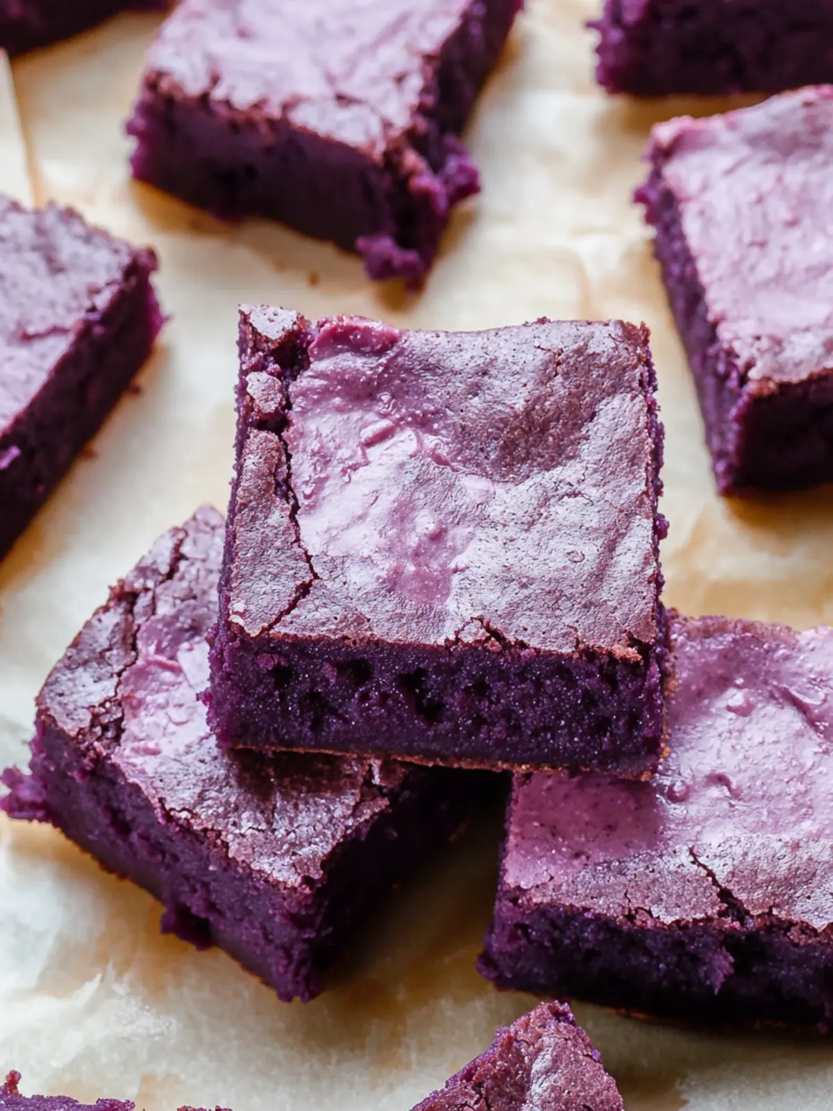 Irresistible Ube Brownies: Gluten-Free and Decadently Delicious 3 Ube Brownies
