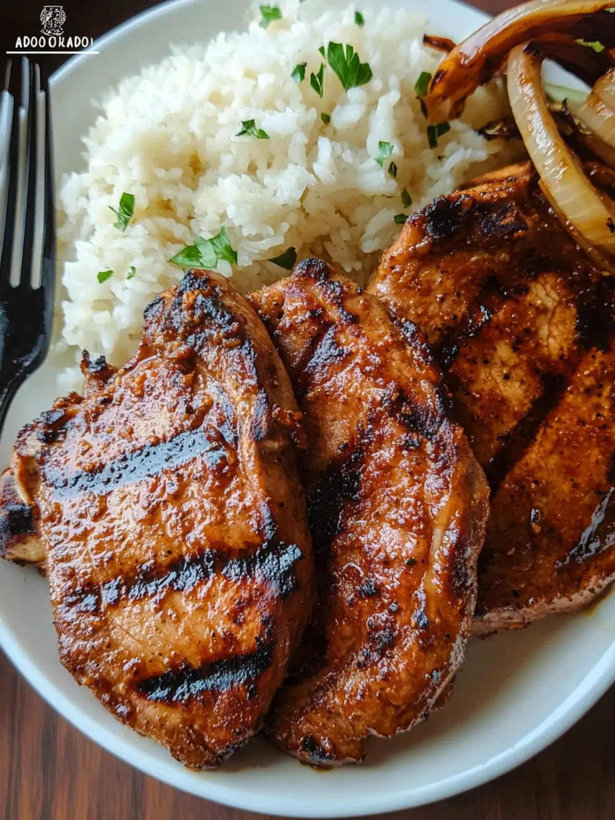 Grilled Pork Chops Adobo
