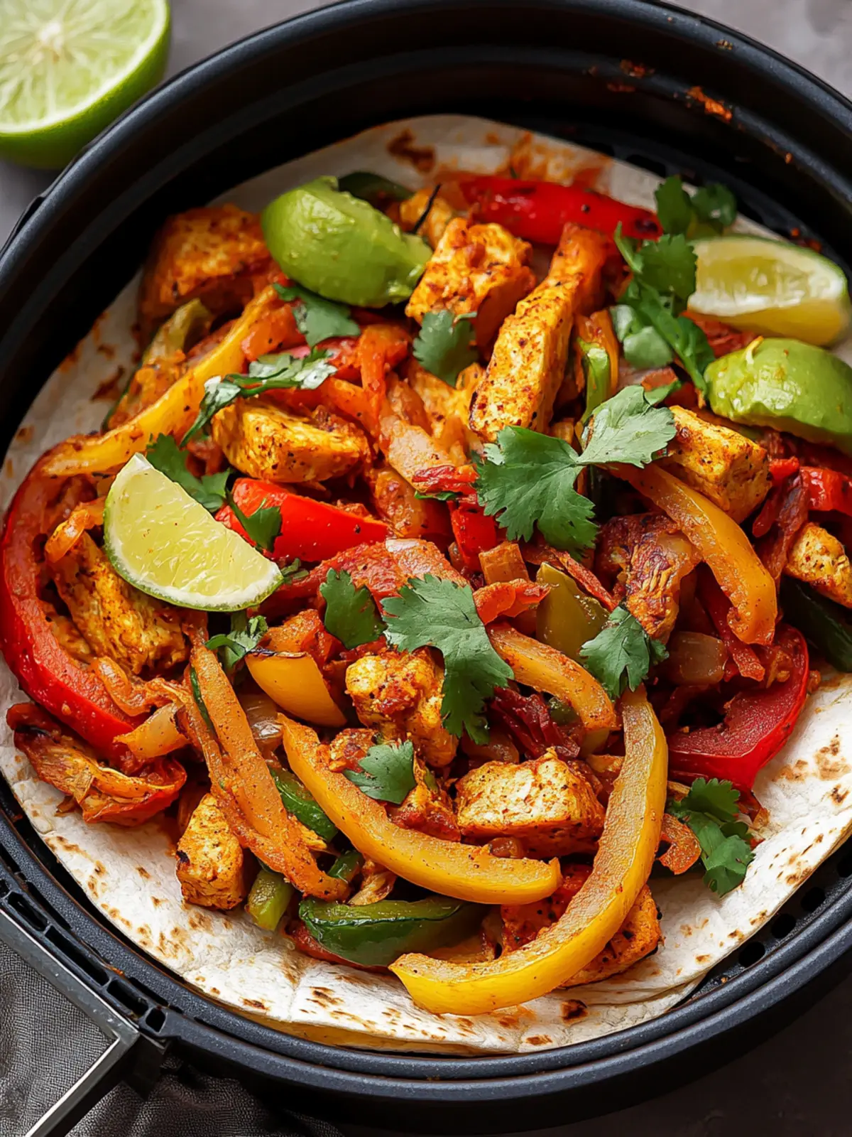 Delicious Air Fryer Fajitas: Quick Veggie Delight at Home 3 Air Fryer Fajitas (Veggie)