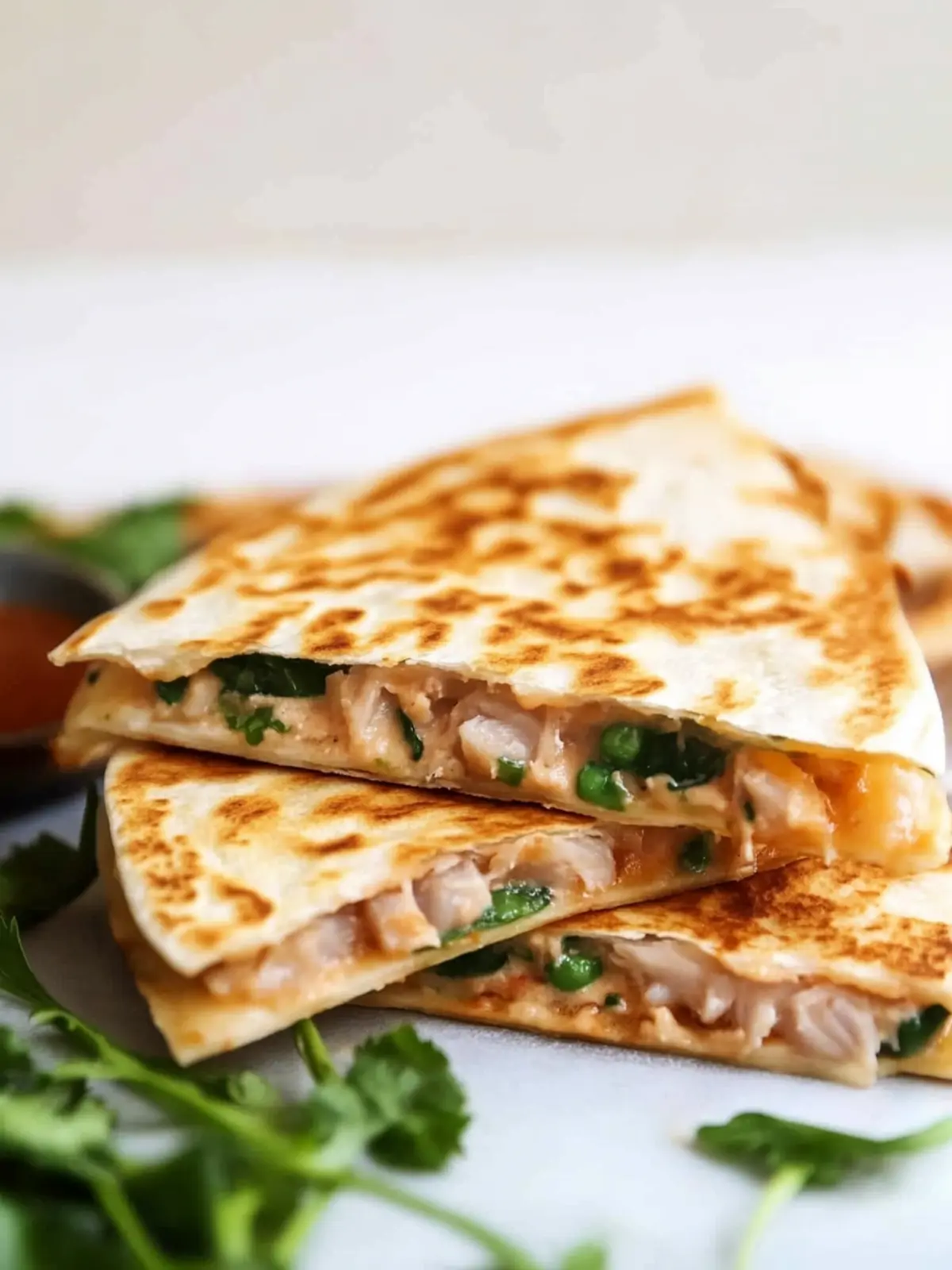 10-Minute Tuna Melt Quesadilla With Sriracha Sauce