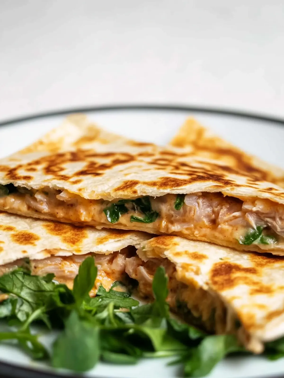 10-Minute Tuna Melt Quesadilla With Sriracha Sauce