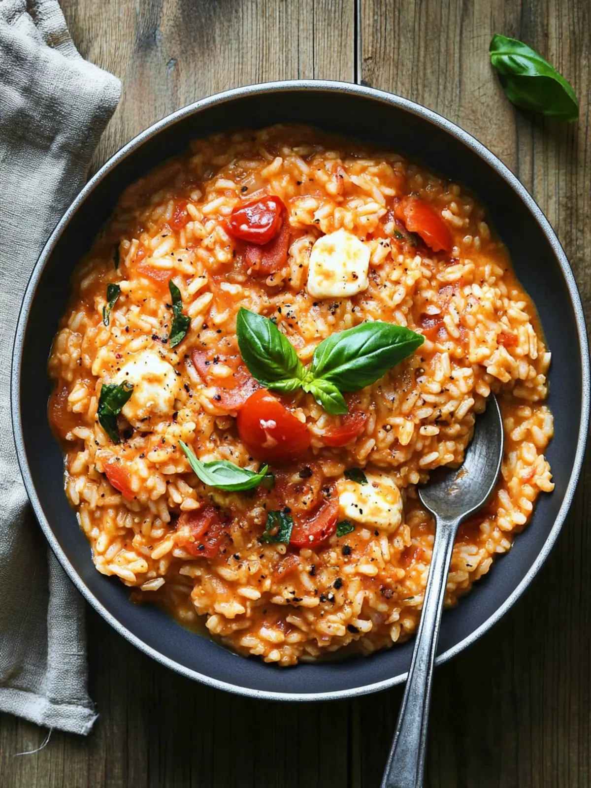 Tomato Mozzarella Risotto