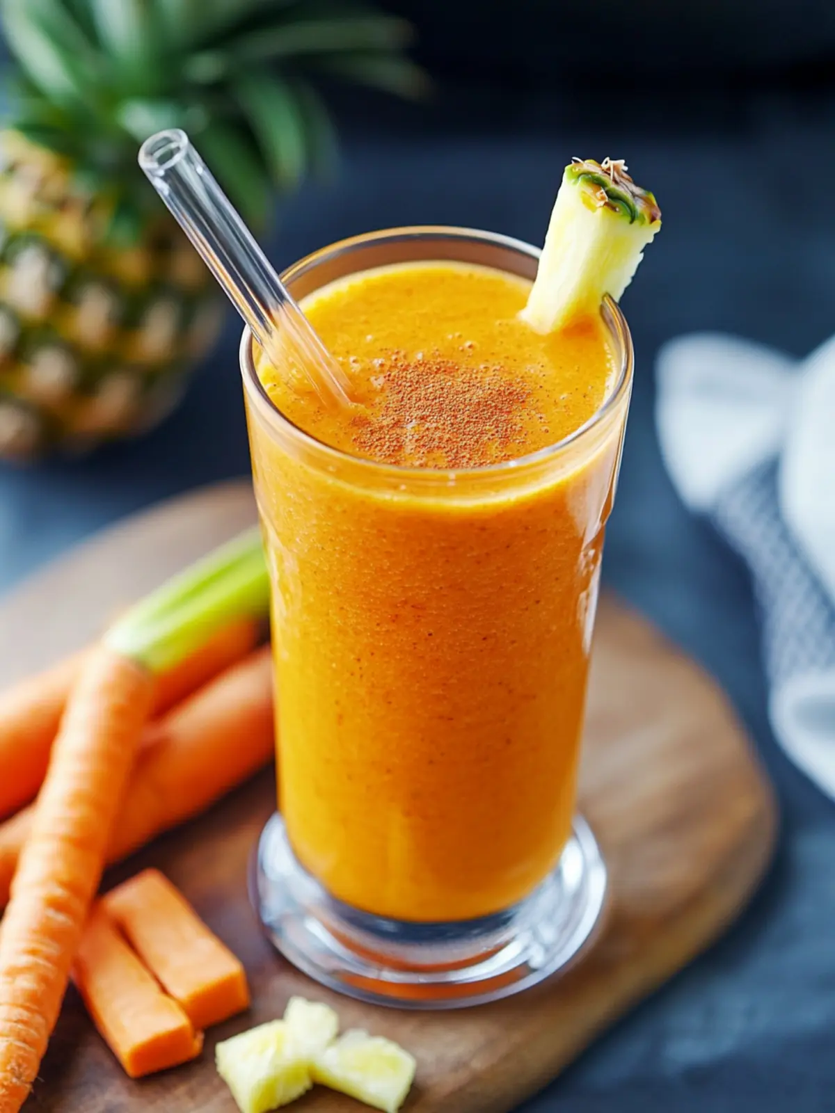 Turmeric Pineapple Carrot Smoothie