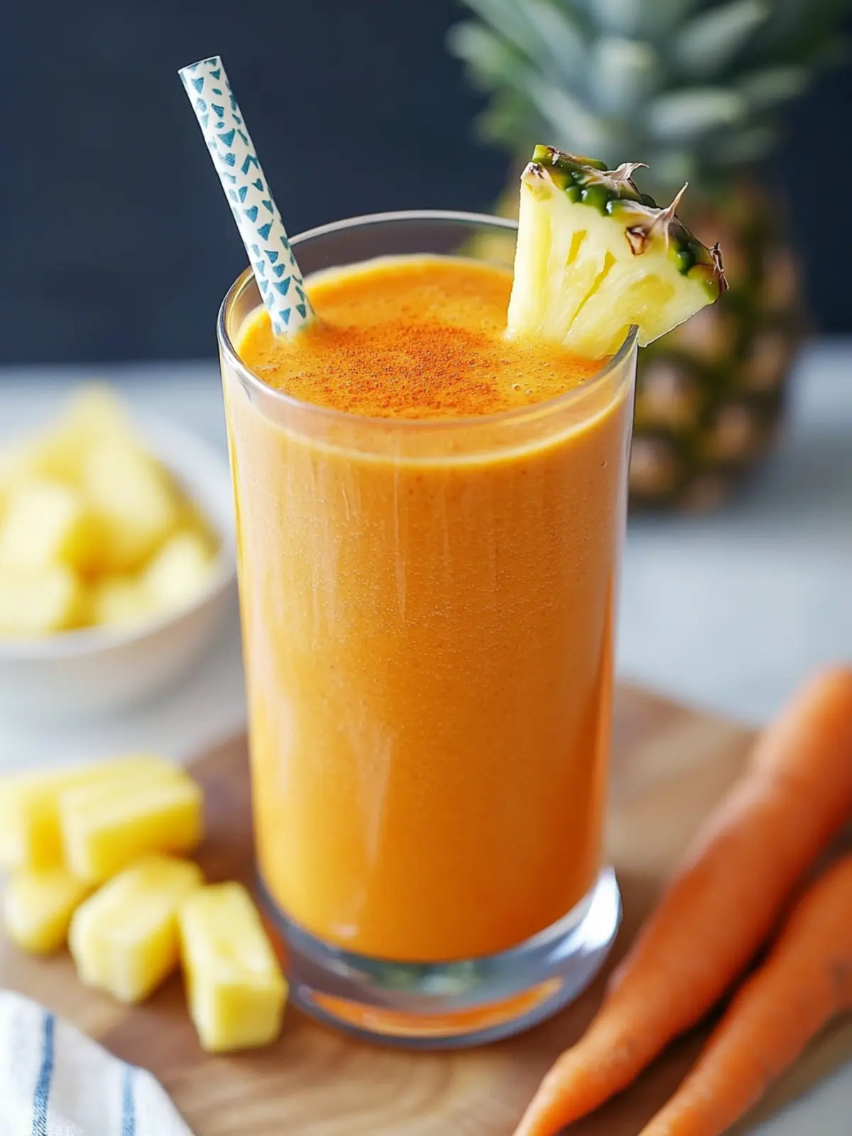 Turmeric Pineapple Carrot Smoothie