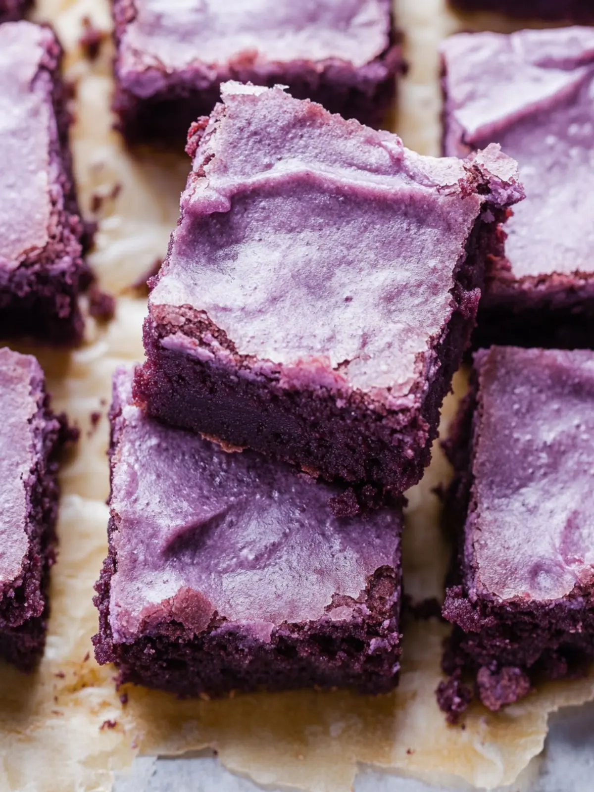 Irresistible Ube Brownies: Gluten-Free and Decadently Delicious 2 Ube Brownies