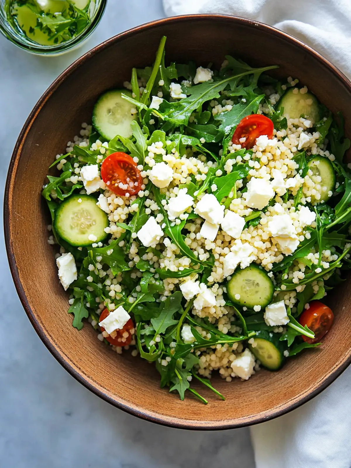 Zesty Arugula Couscous Salad with Feta for Quick Meals 3 Arugula Couscous Salad with Feta